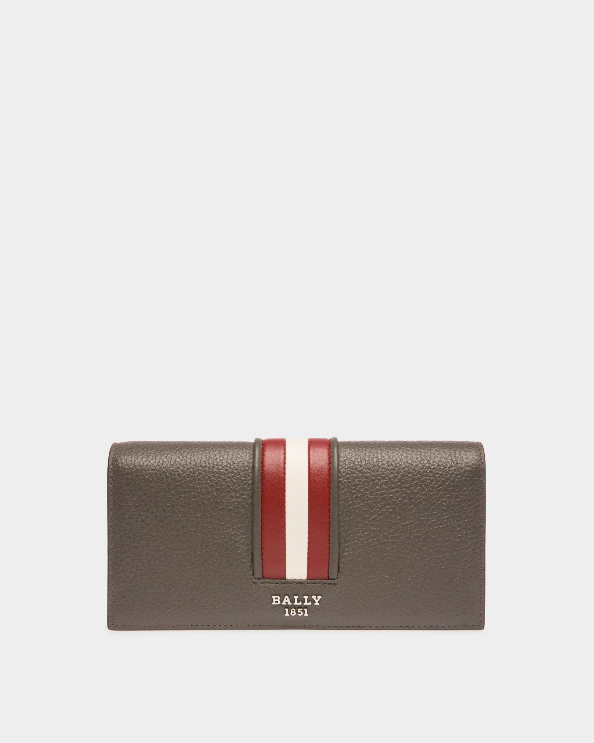 Baliro Leather Continental Wallet In Army Green - Men's - Bally - 01