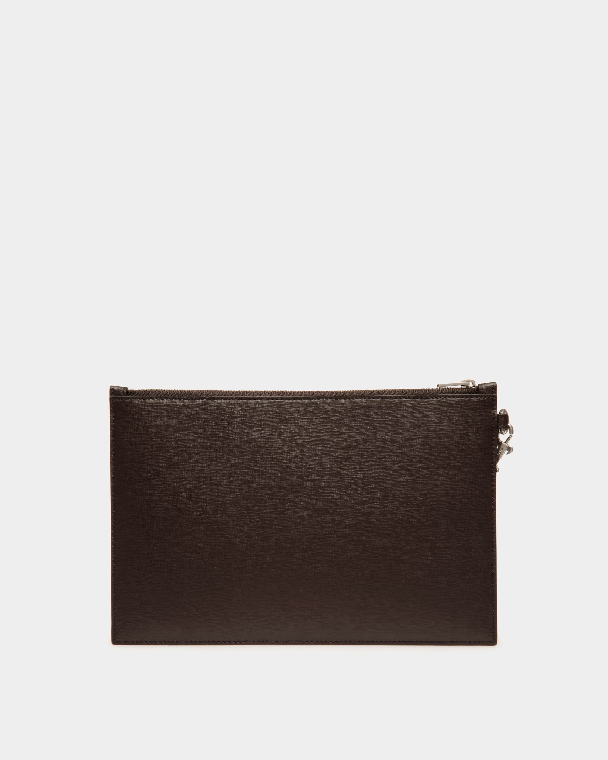 Mythos Pochette in Ebano Recycled Leather - Men's - Bally - 02