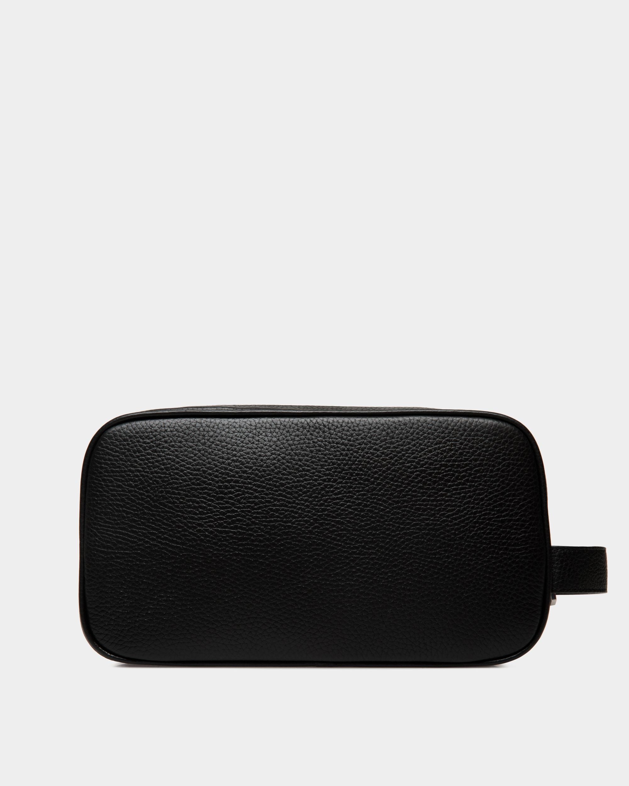 Oeden Washbag In Black Leather - Men's - Bally - 02