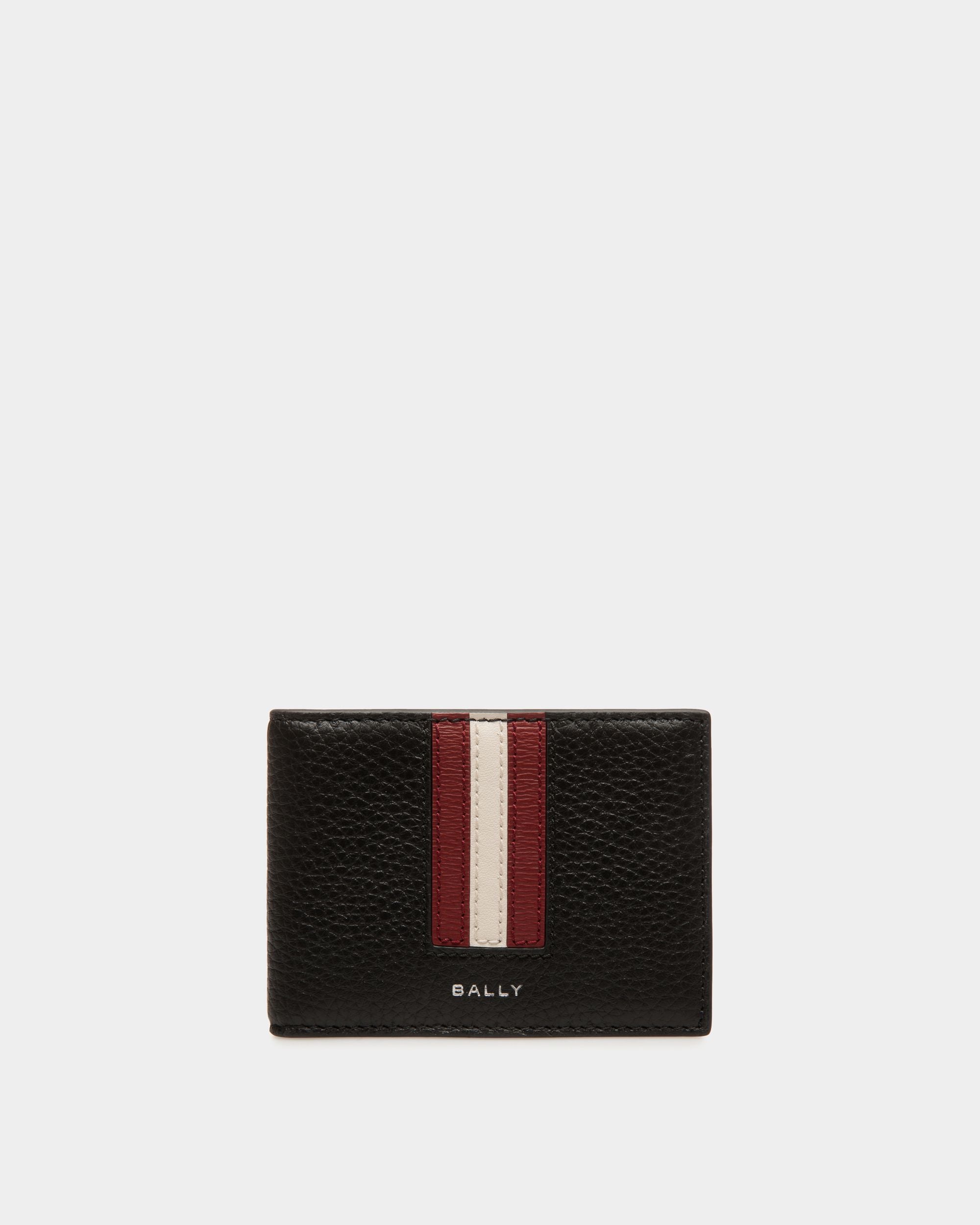 Ribbon Bifold Wallet in Black Leather - Men's - Bally - 01