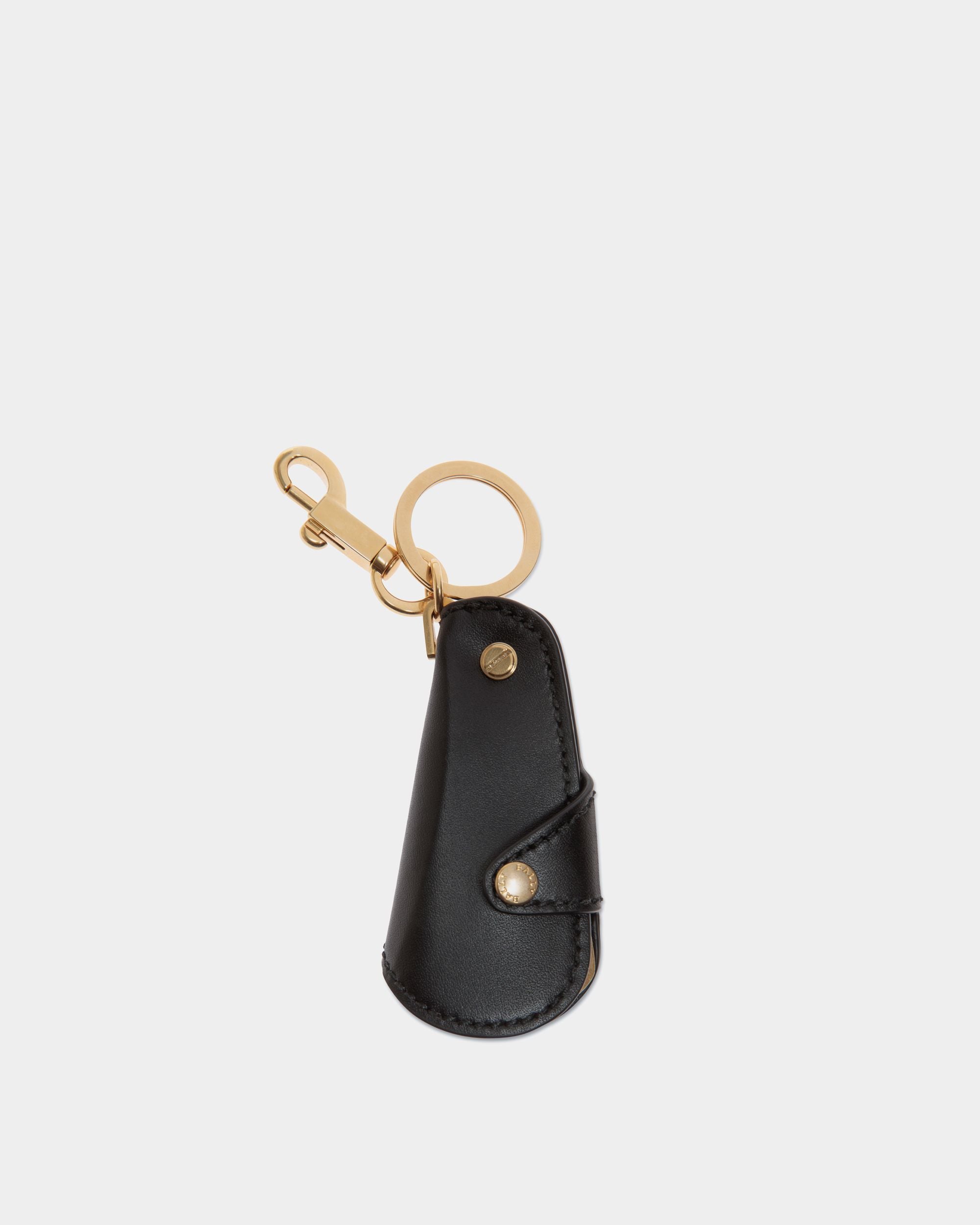 Beckett Keyring in Black Leather - Men's - Bally - 02