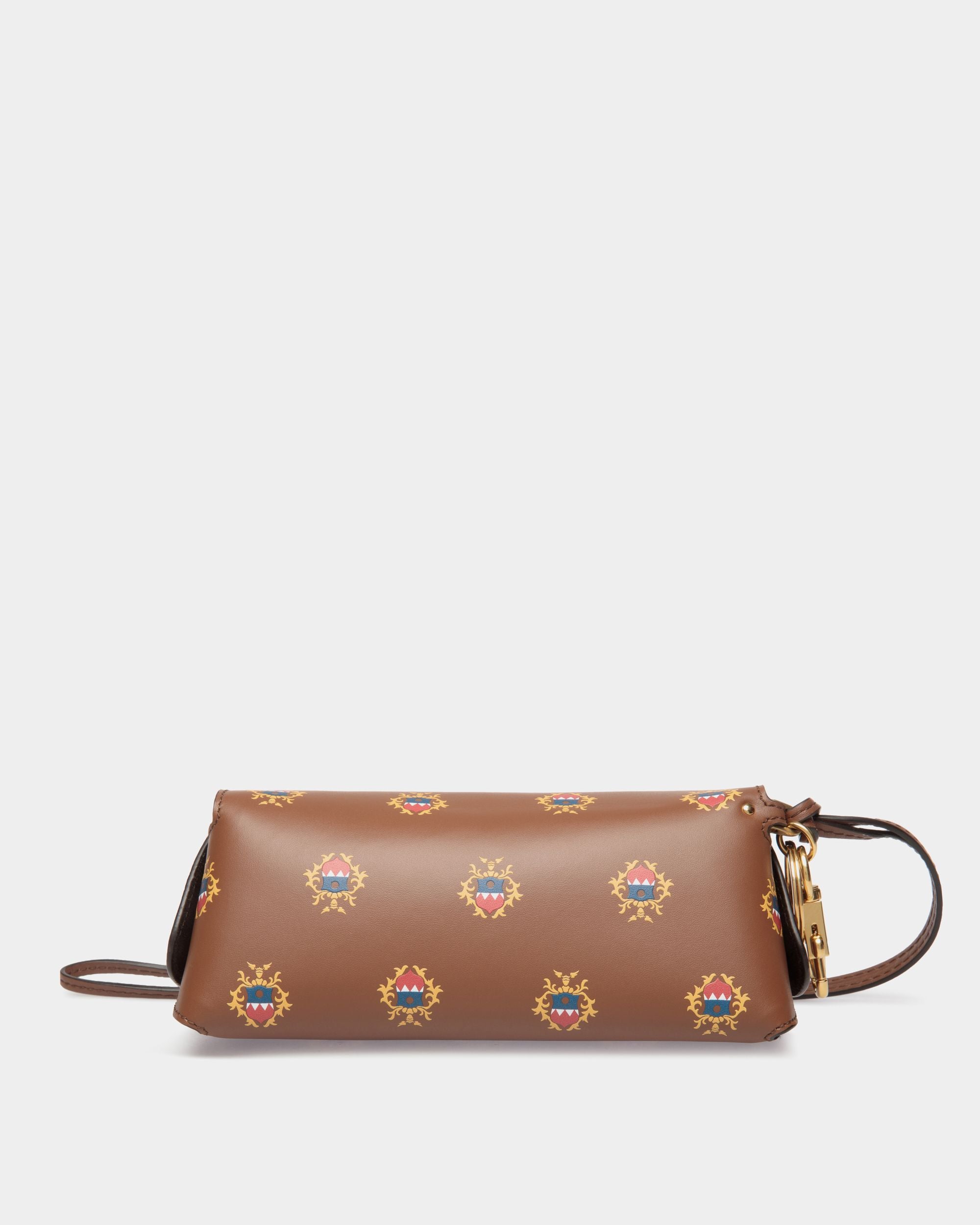 Easy Bally Glasses Case in Brown Leather with a Bally Crest Print - Men's - Bally - 02