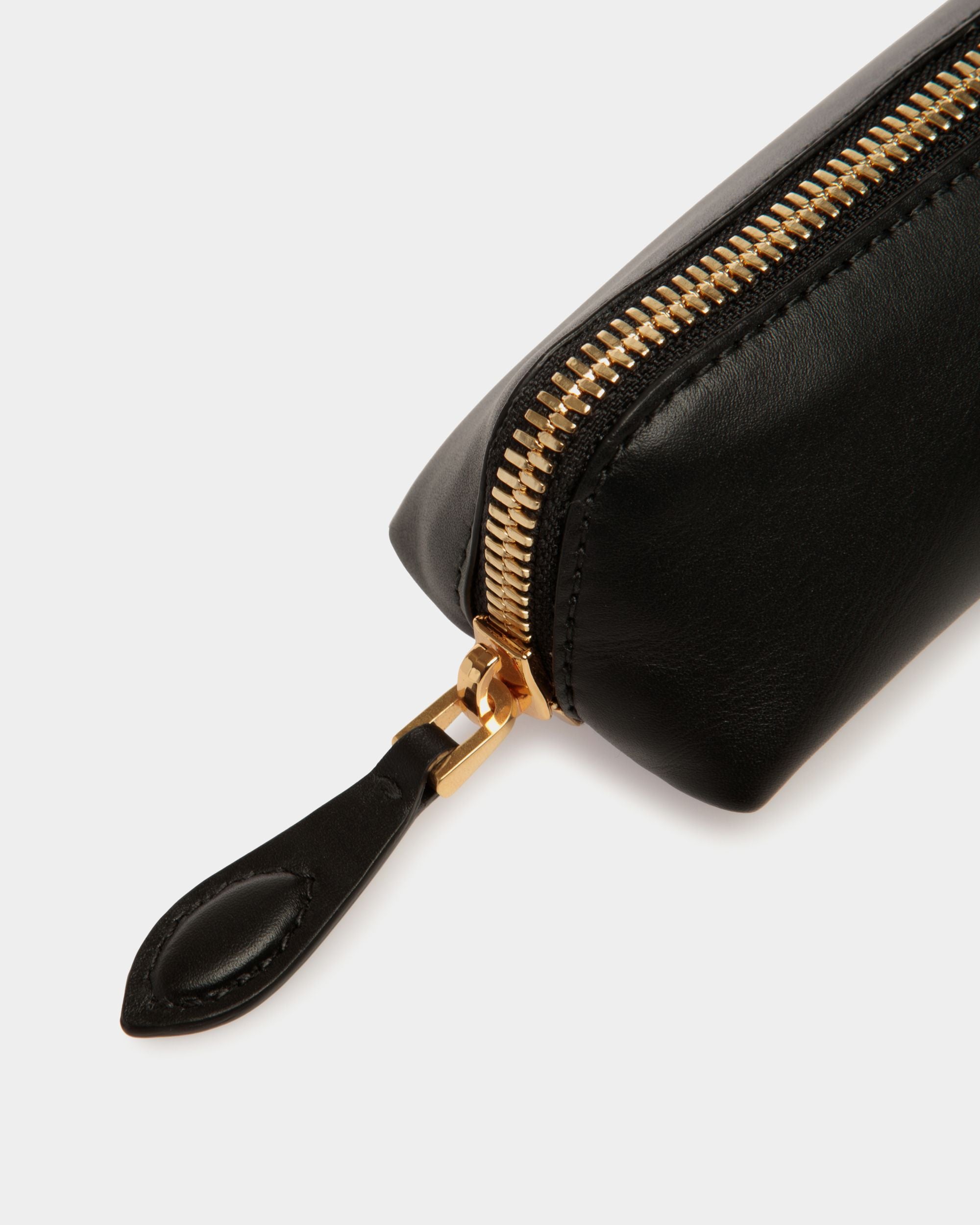 Beckett Pencil Case in Black Leather - Men's - Bally - 04
