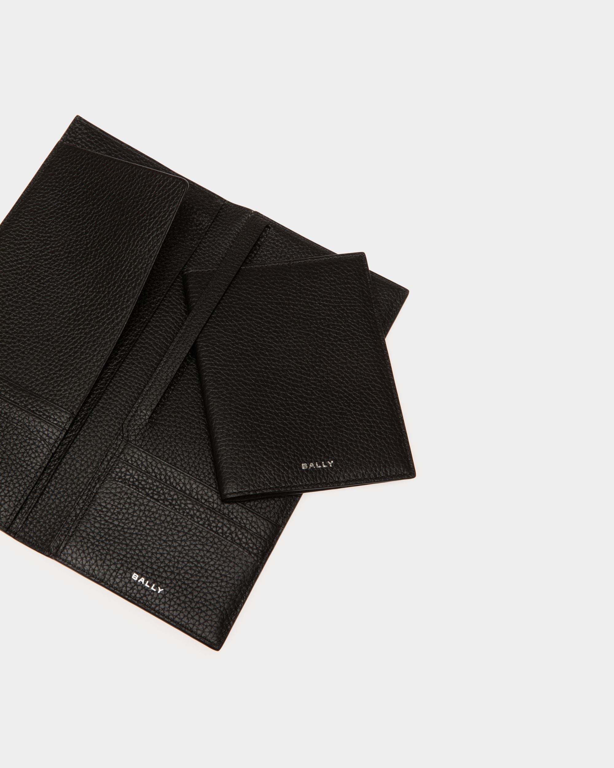Oeden Continental Wallet in Black Leather - Men's - Bally - 04