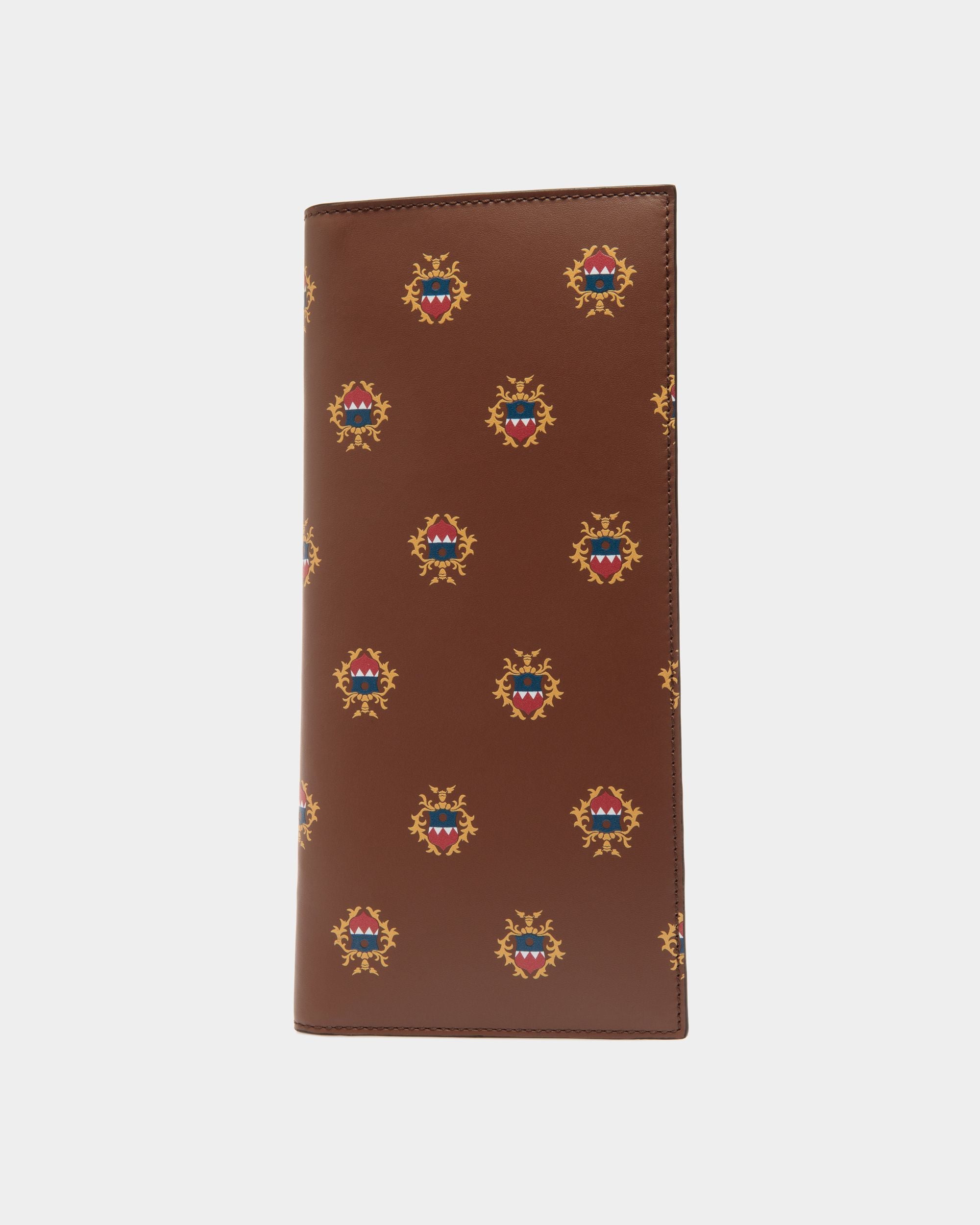 Easy Bally Continental Wallet in Brown Leather with a Bally Crest Print - Men's - Bally - 01