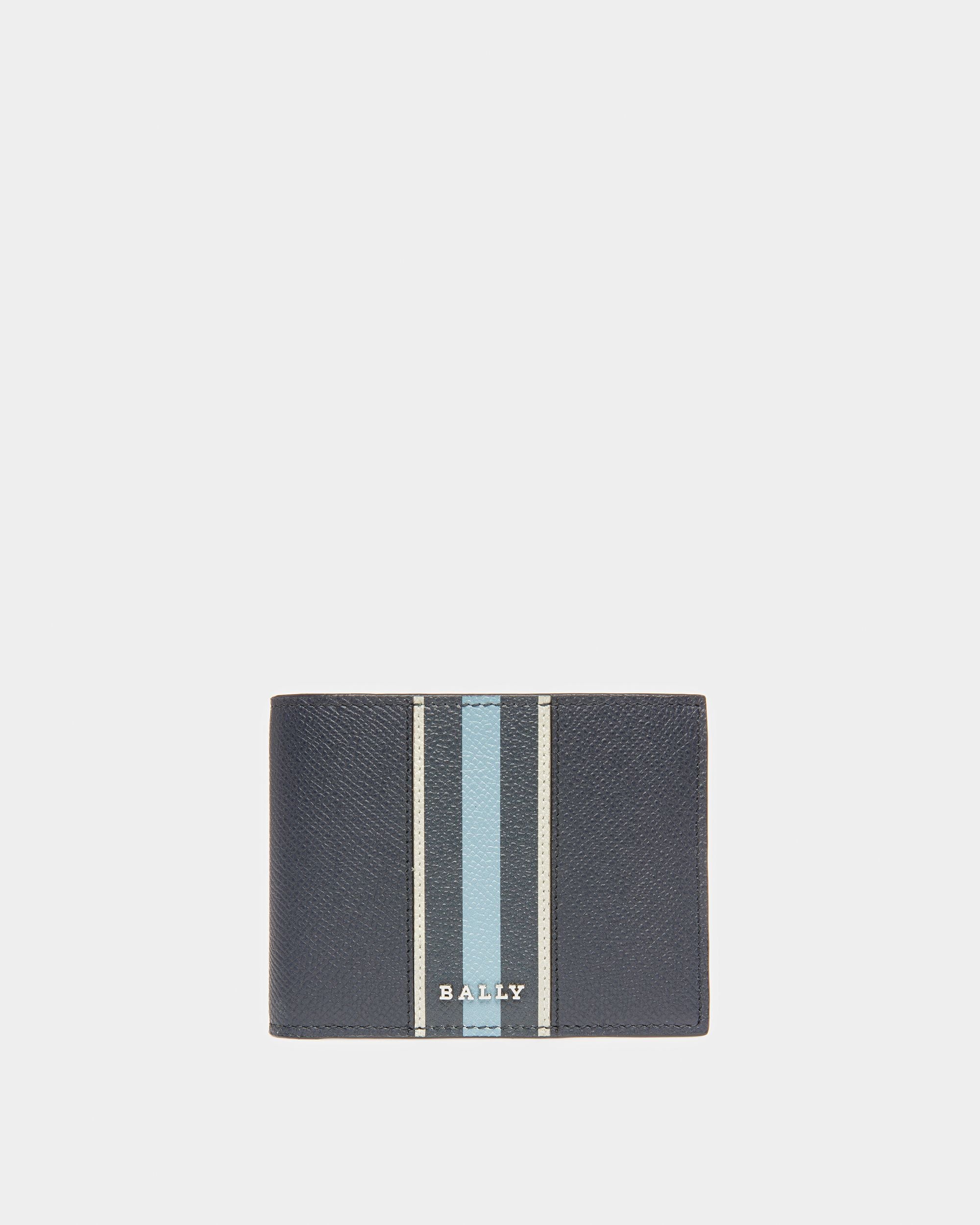 Bevyett Leather Wallet In Midnight Blue And Light Blue - Men's - Bally - 01