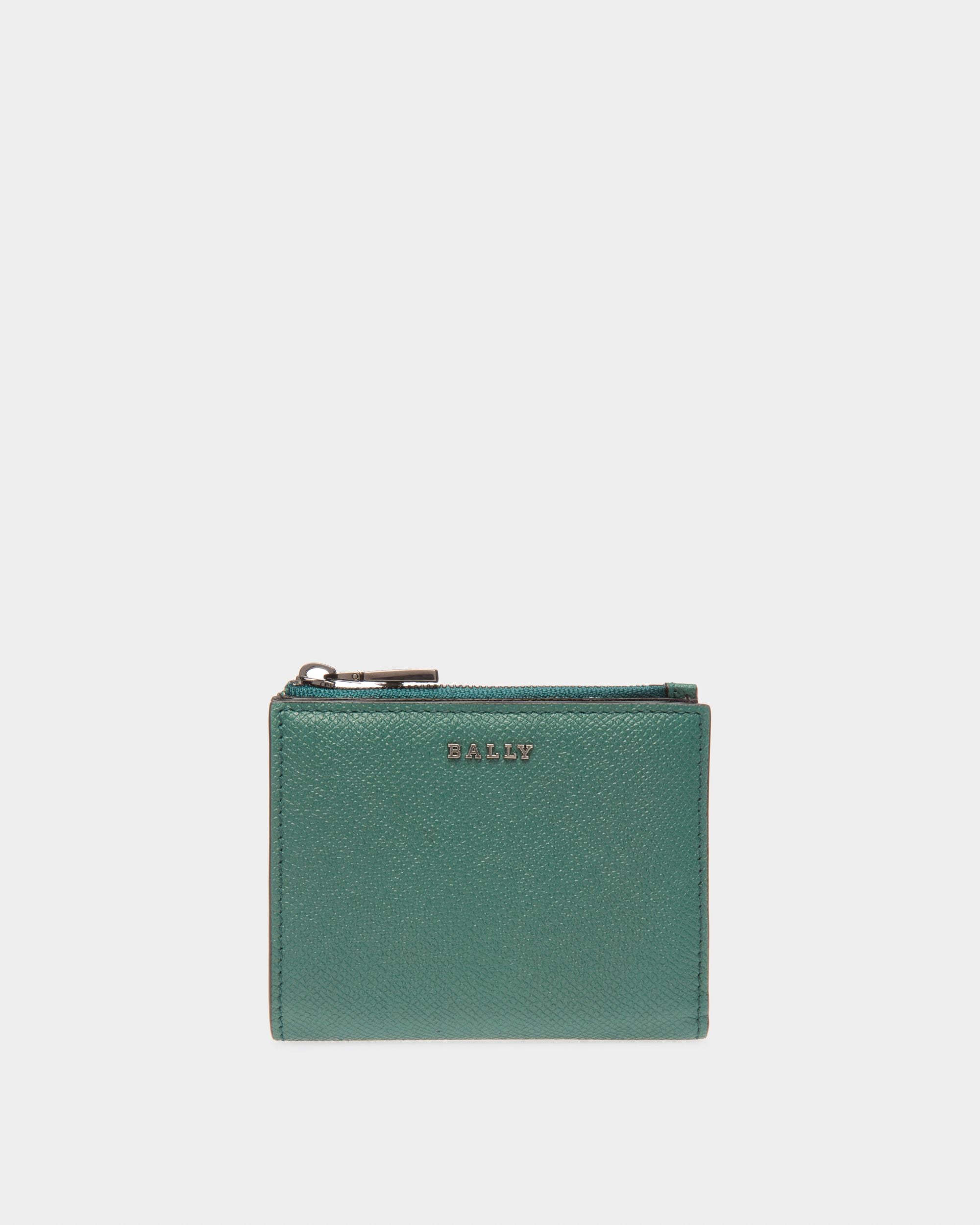 Bunner Leather Wallet In Green - Men's - Bally - 01