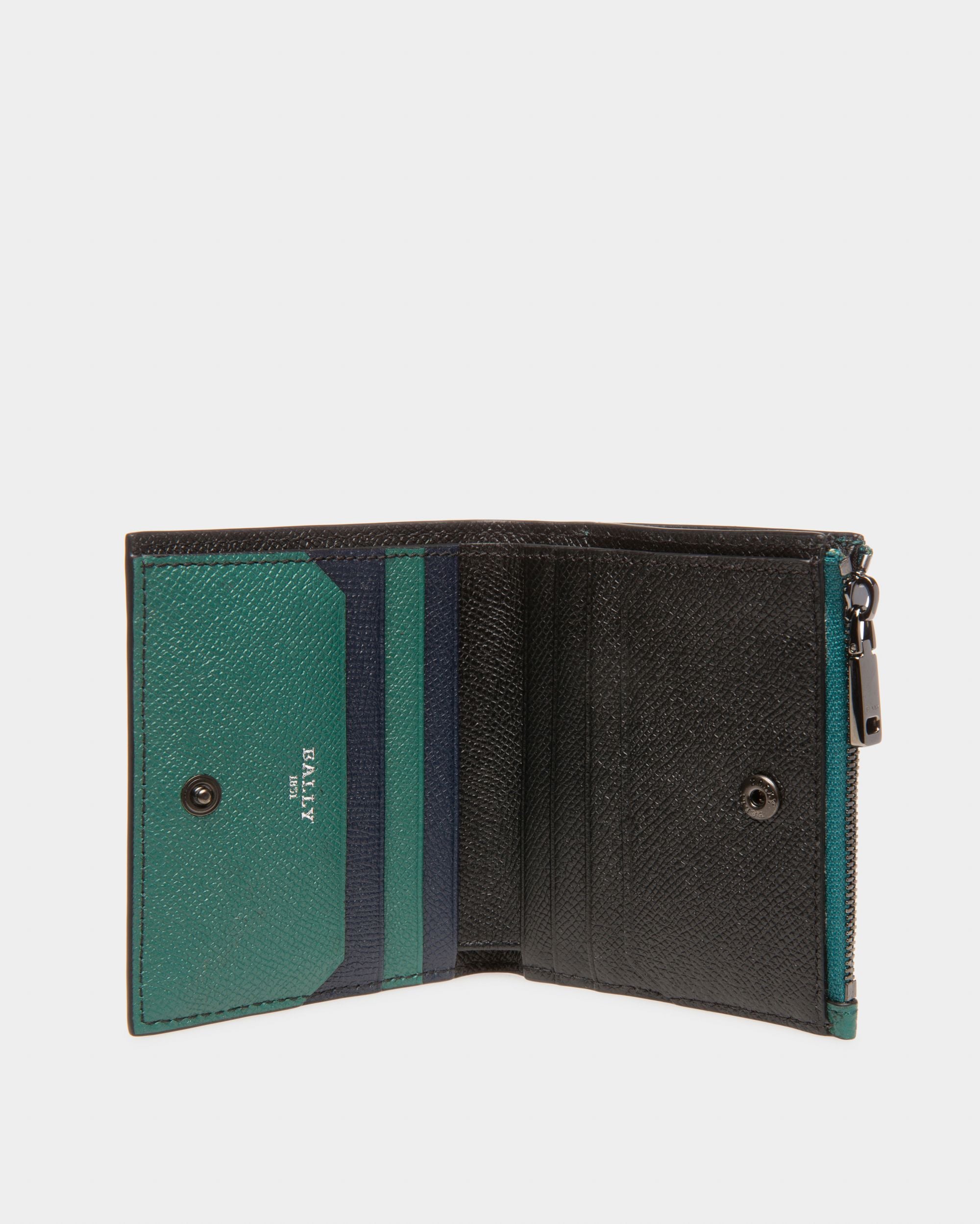 Bunner Leather Wallet In Green - Men's - Bally - 03