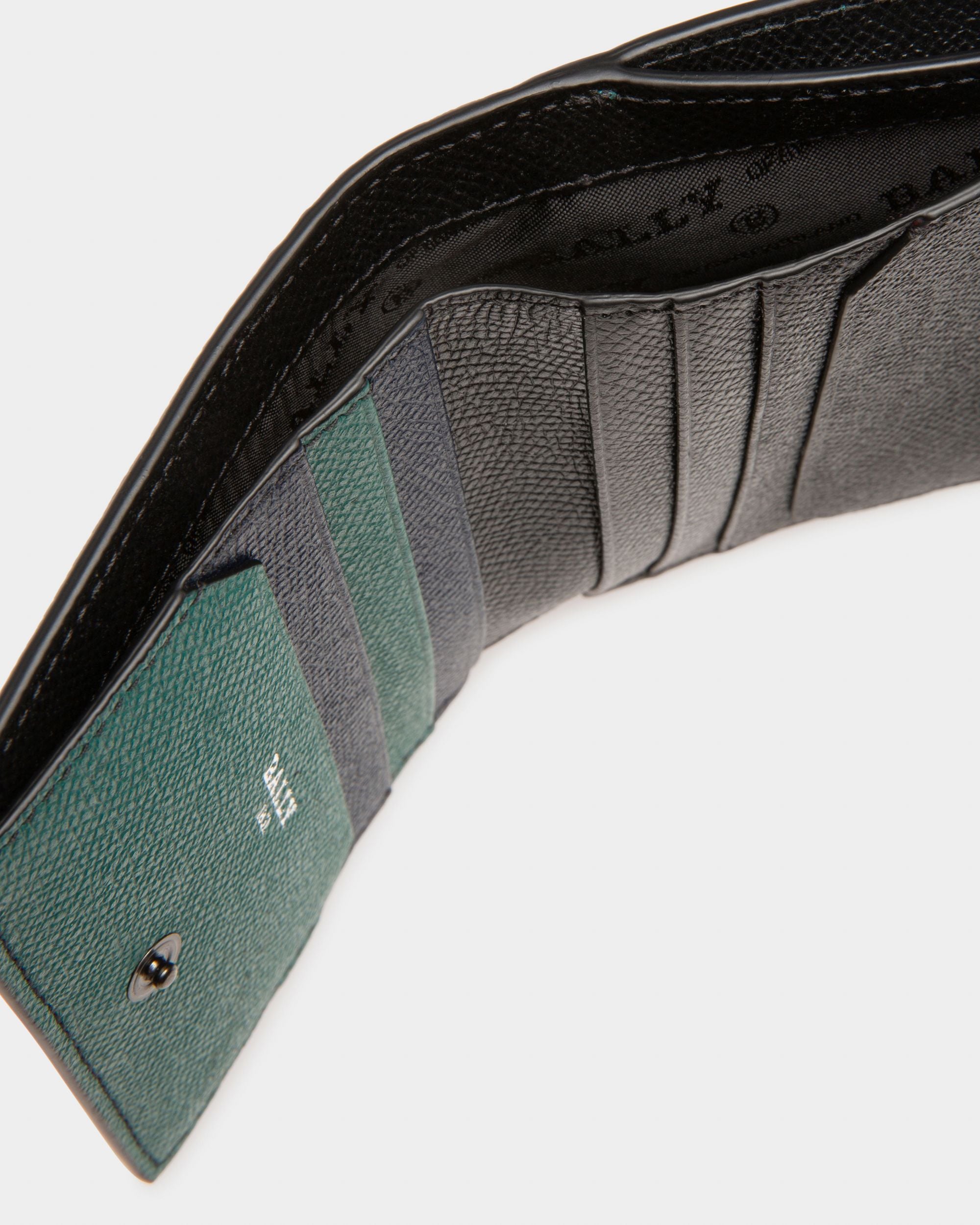 Bunner Leather Wallet In Green - Men's - Bally - 04