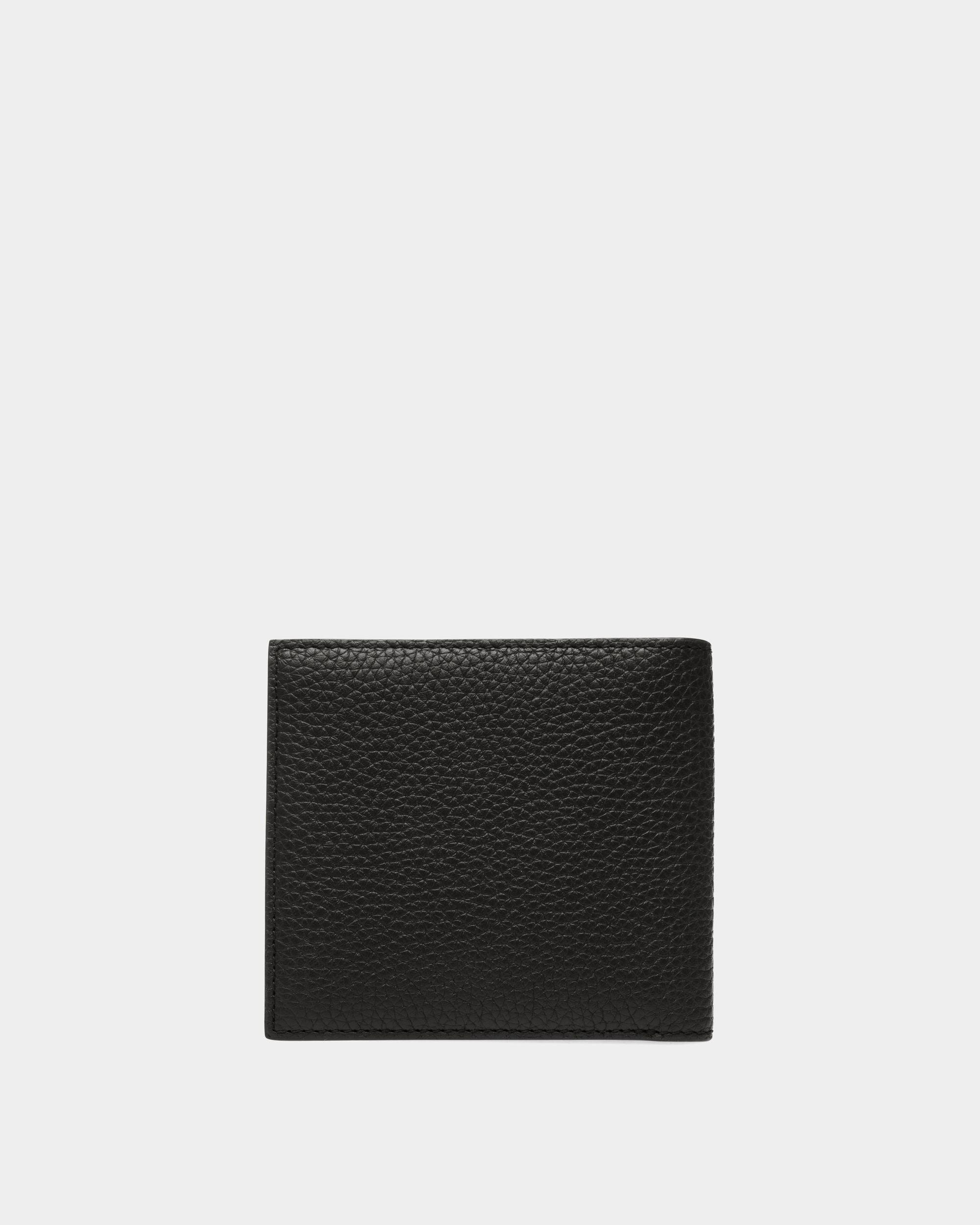 Ribbon Bifold In Black Grained Leather - Men's - Bally - 02