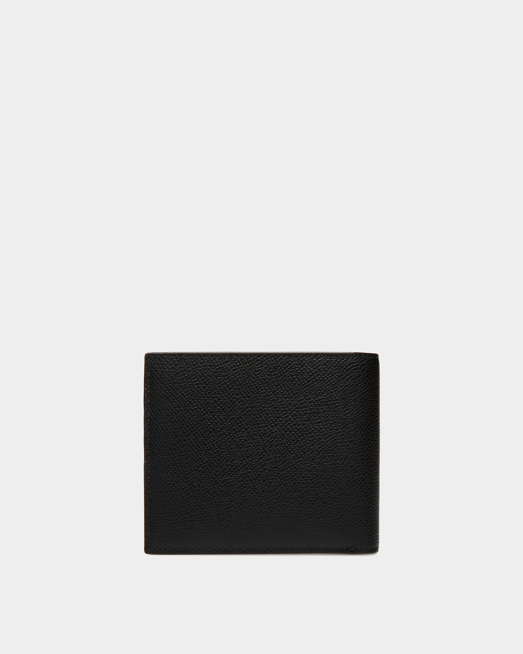 Ribbon Bifold In Black Grained Leather - Men's - Bally - 02