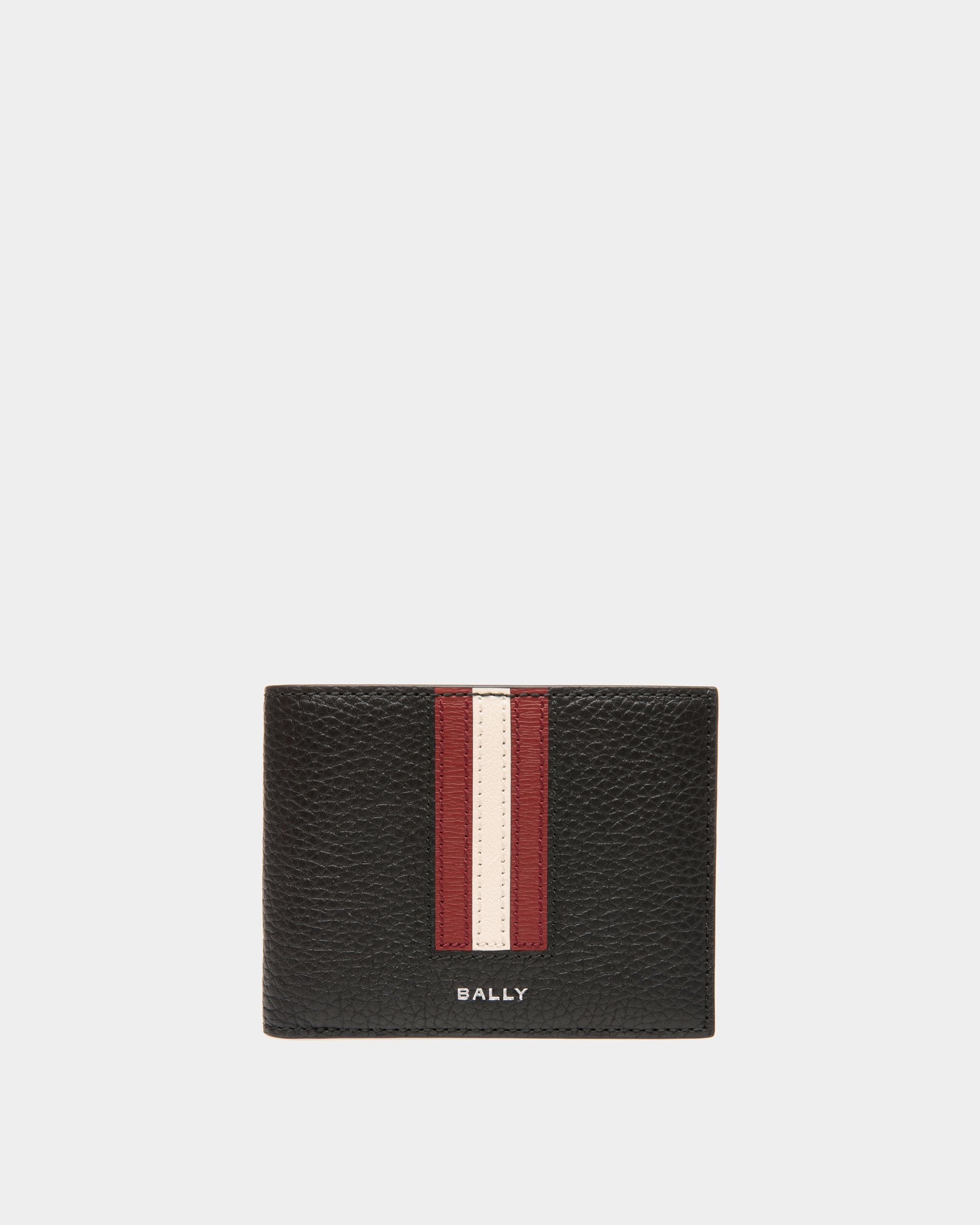 Ribbon Bifold Wallet in Black Leather - Men's - Bally - 01