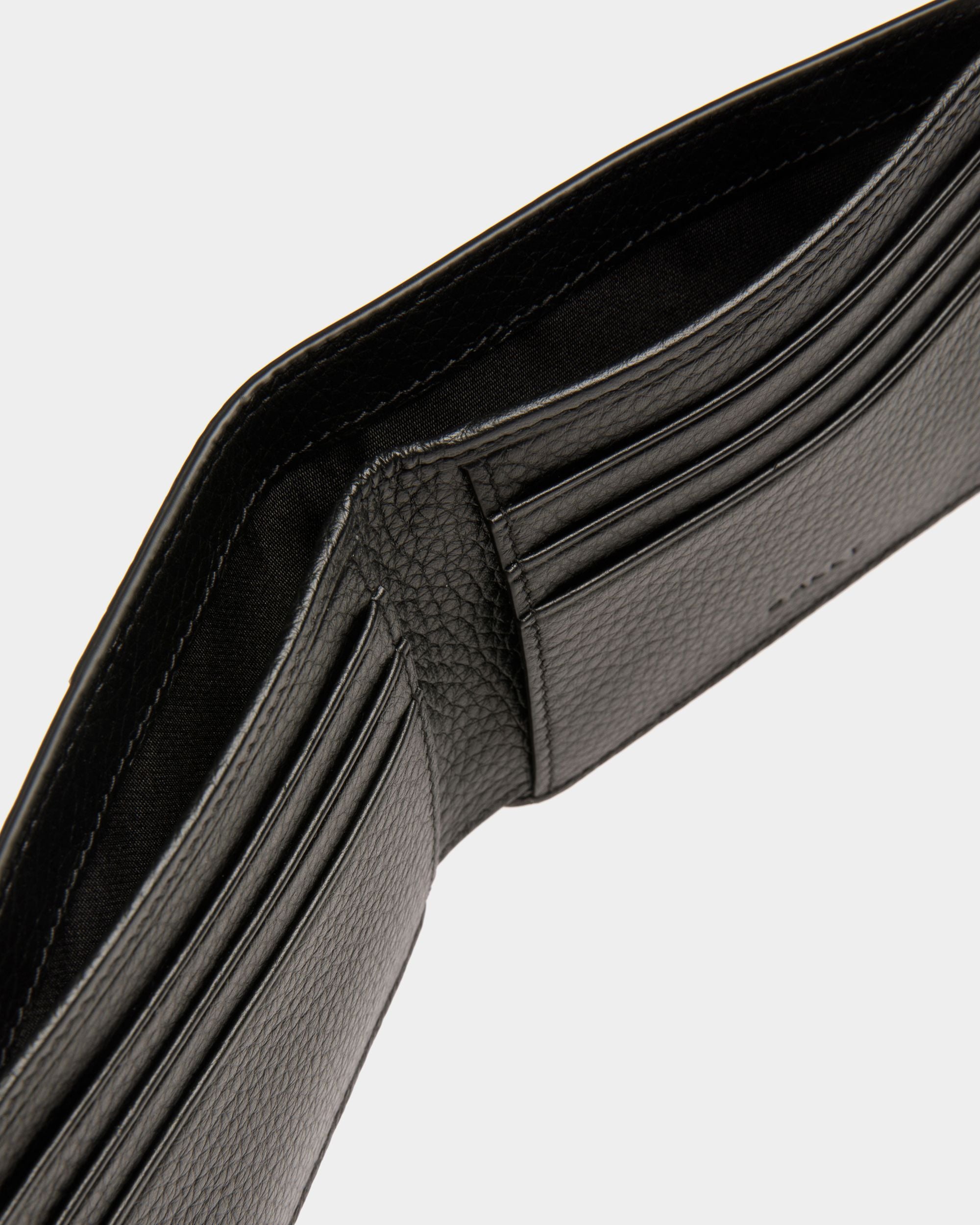 Ribbon Wallet In Black Leather - Men's - Bally - 04