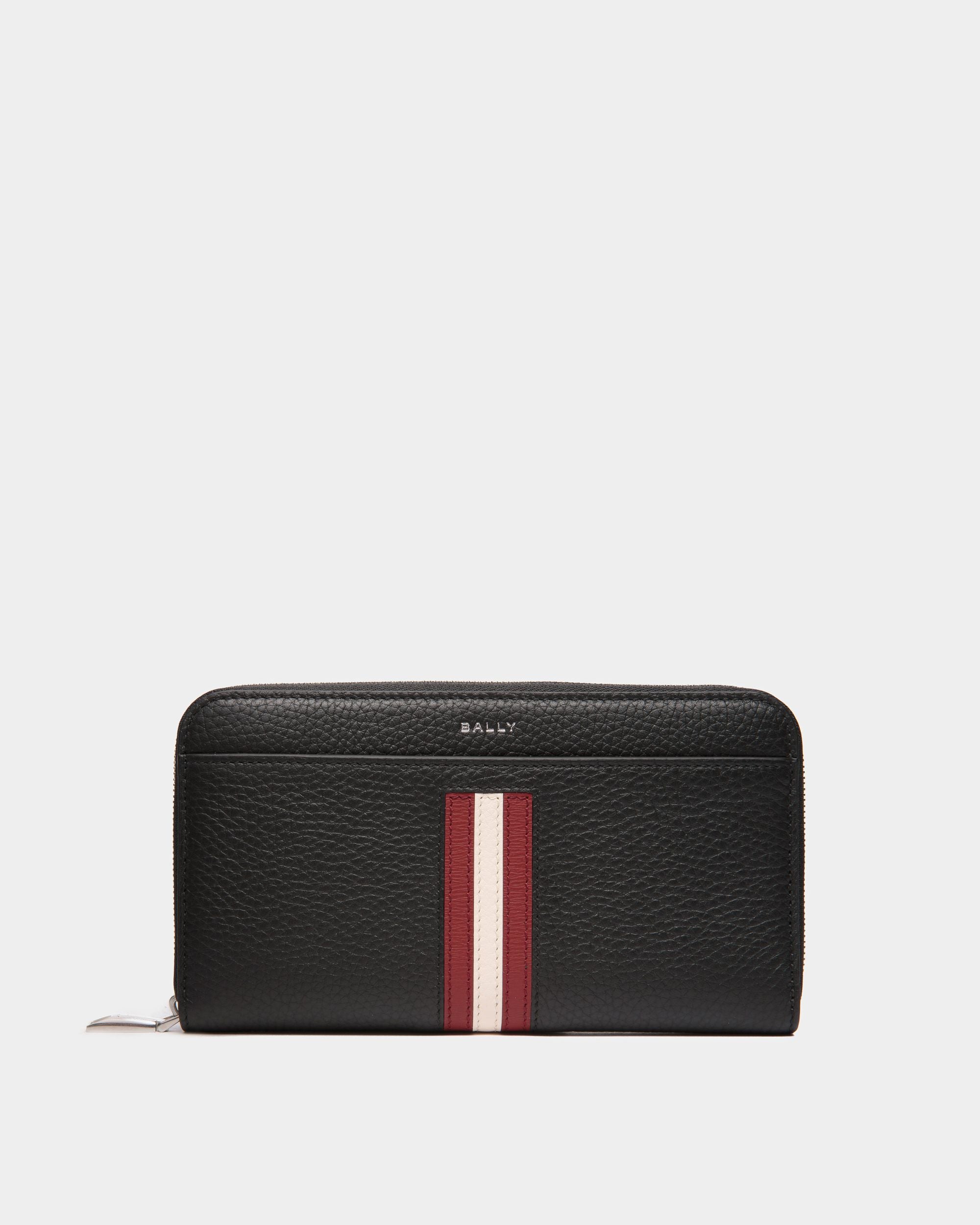 Ribbon Zip Around Wallet in Leather - Men's - Bally - 01