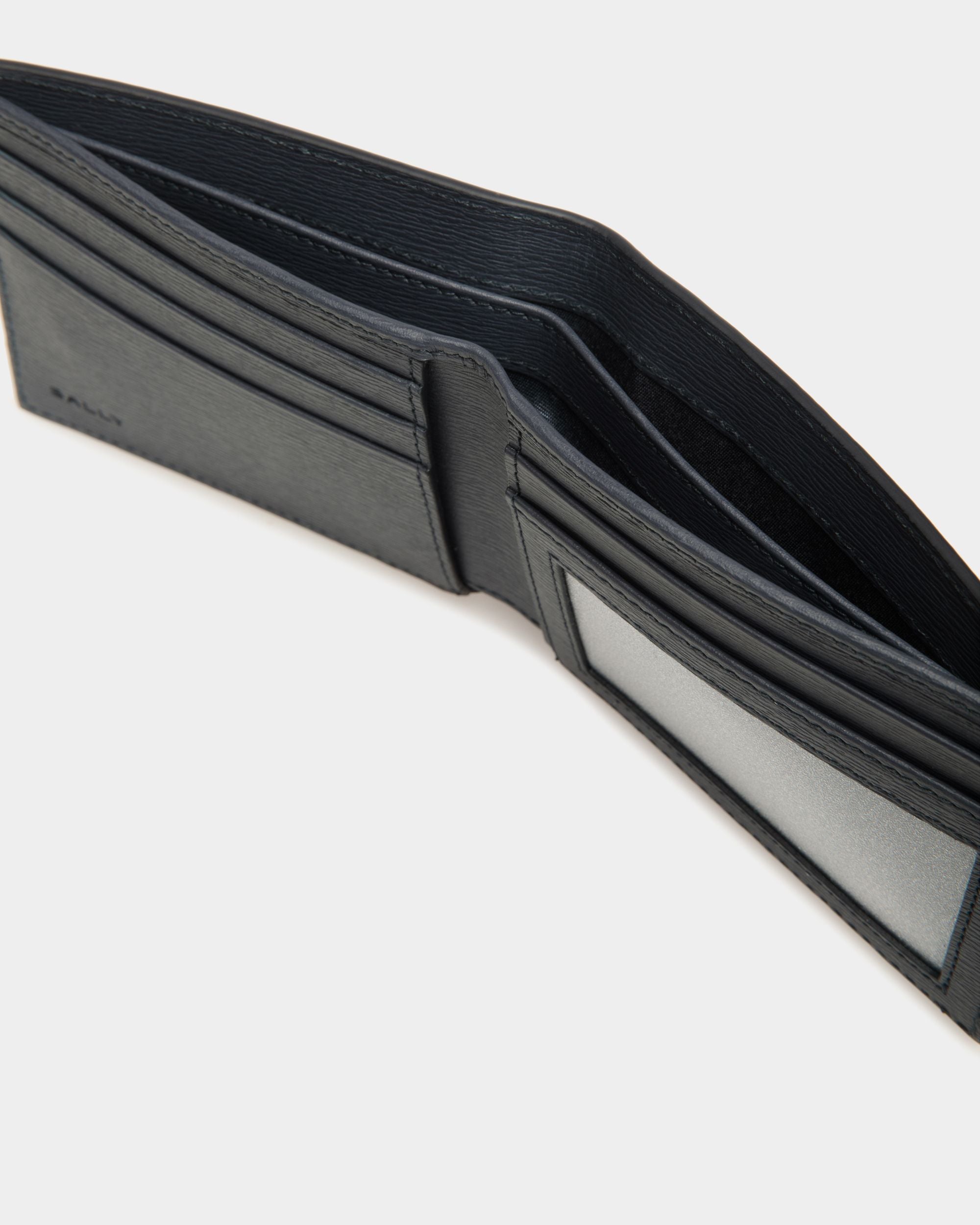 Crossing Bi-Fold Wallet In Midnight Leather - Men's - Bally - 04