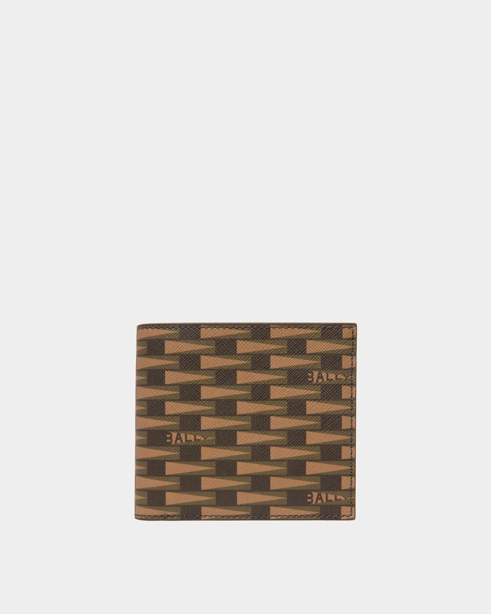 Pennant Wallet In Desert And Kelly Green Leather And TPU - Men's - Bally - 01