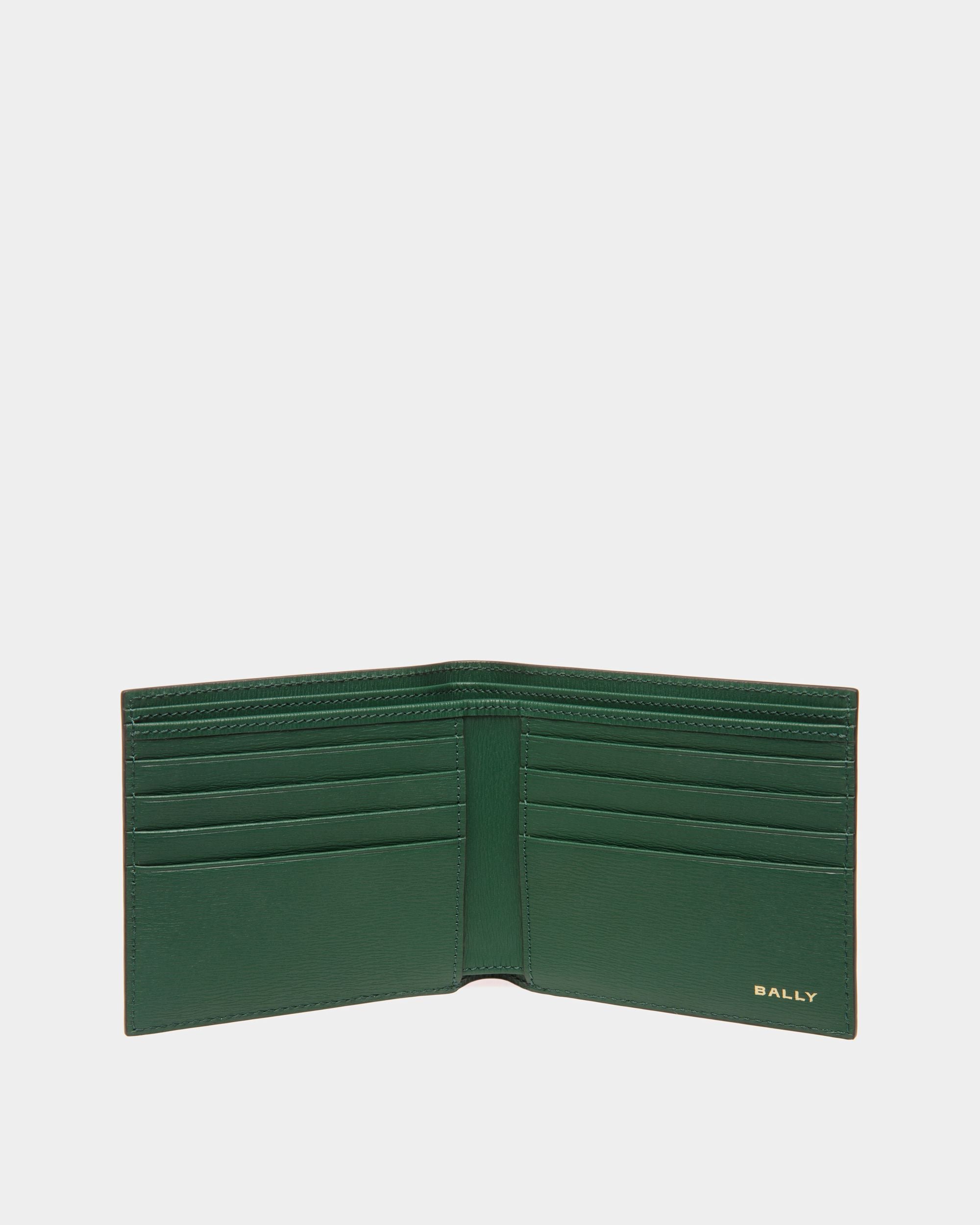 Pennant Wallet In Desert And Kelly Green Leather And TPU - Men's - Bally - 03