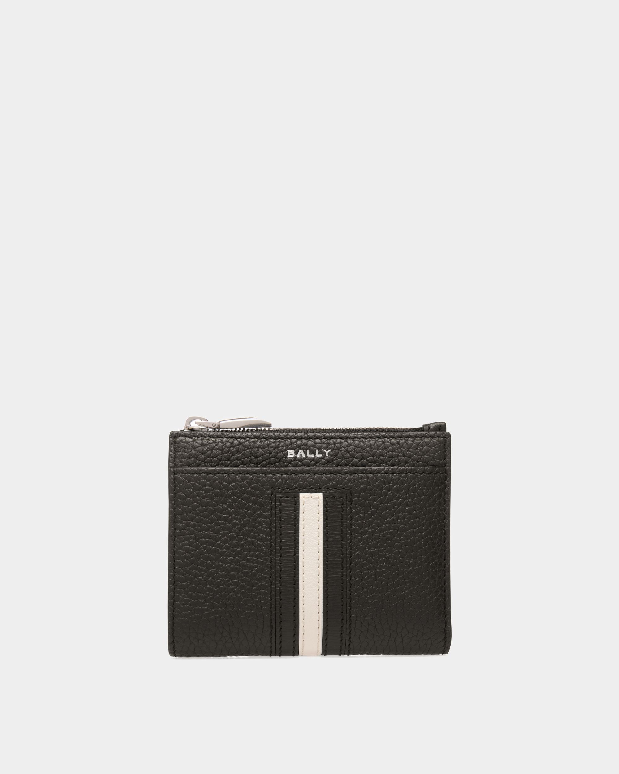 Ribbon Wallet In Black Leather - Men's - Bally - 01