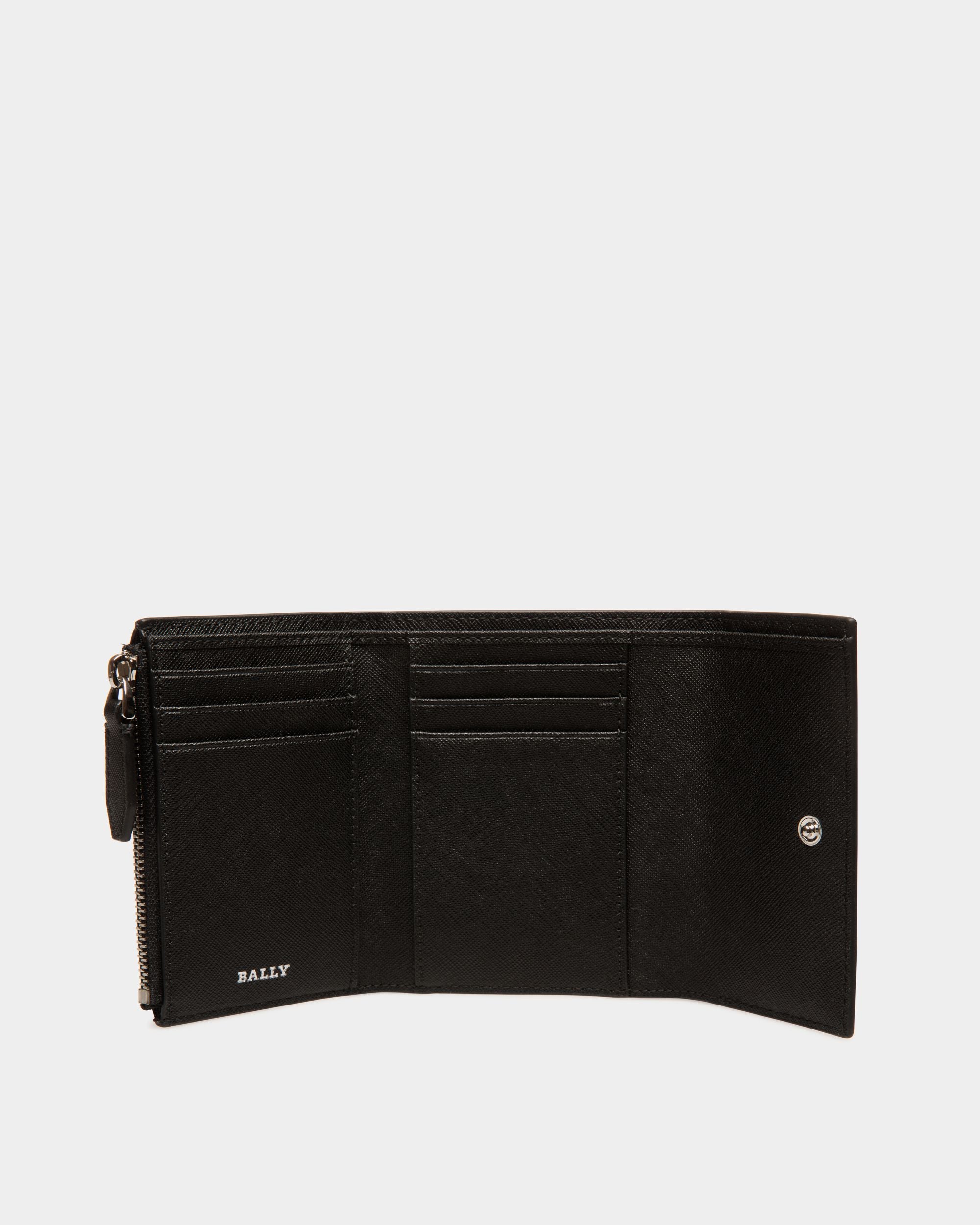 Wallet in Black Embossed Leather - Men's - Bally - 03
