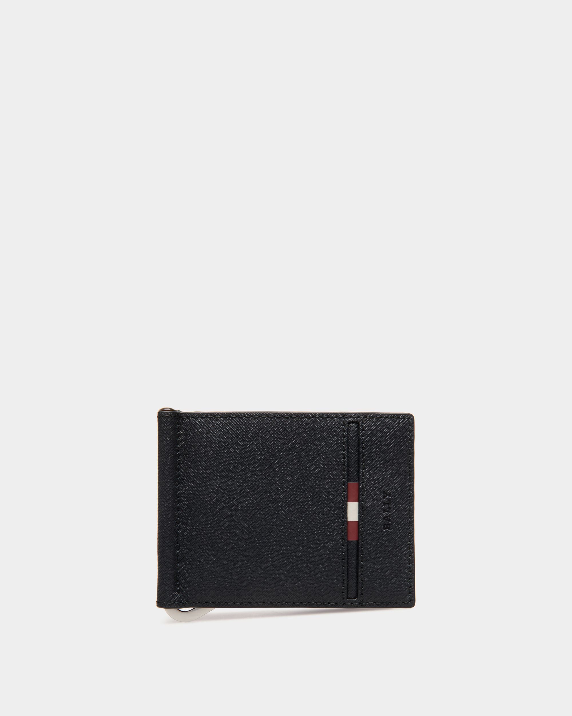 Wallet in Blue Embossed Leather - Men's - Bally - 01