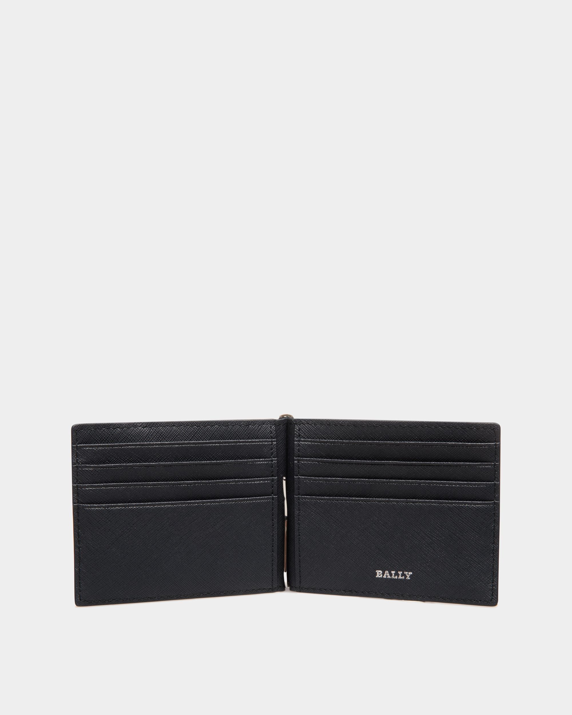 Wallet in Blue Embossed Leather - Men's - Bally - 03
