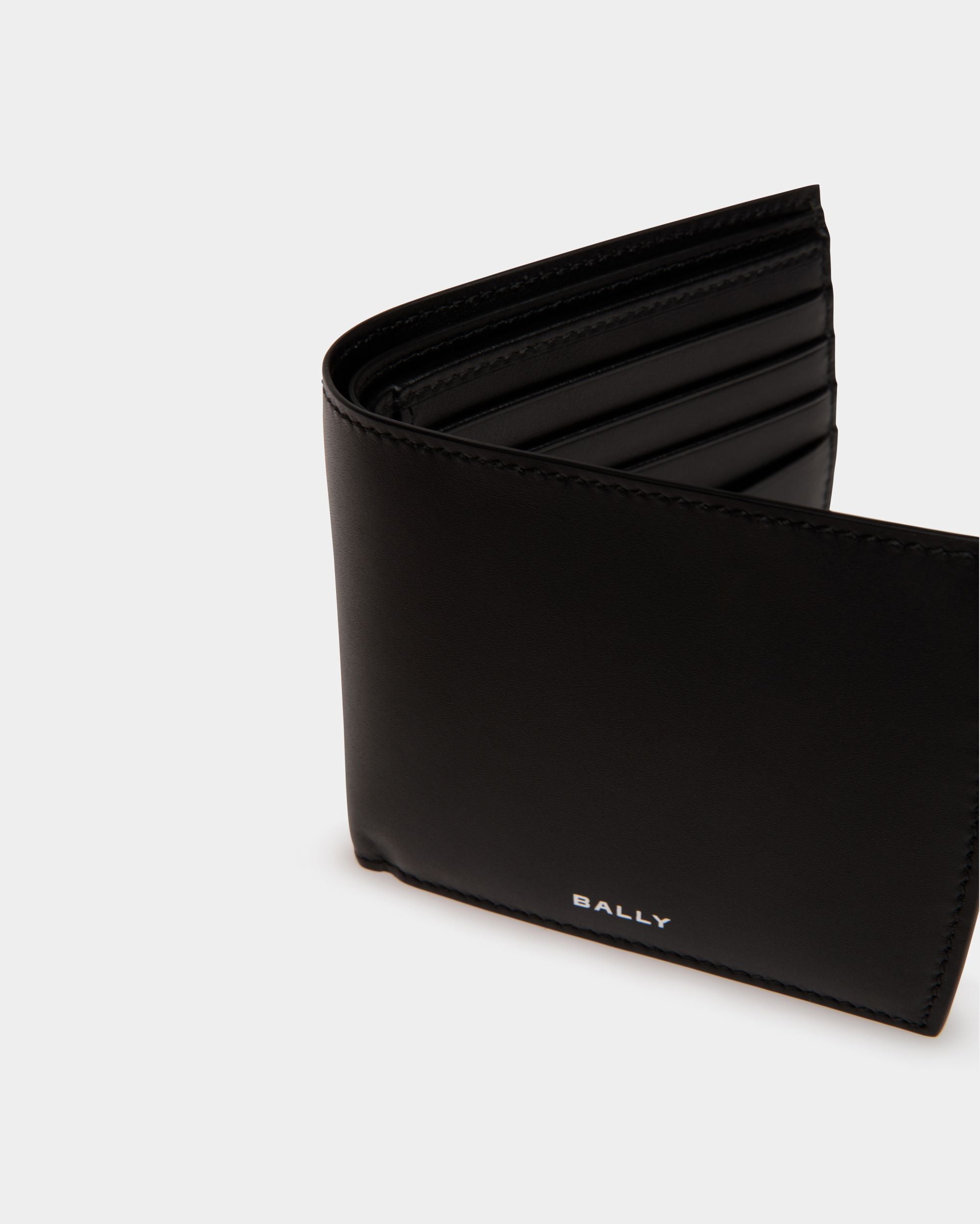 Busy Bally Bifold Wallet in Black Leather - Men's - Bally - 04