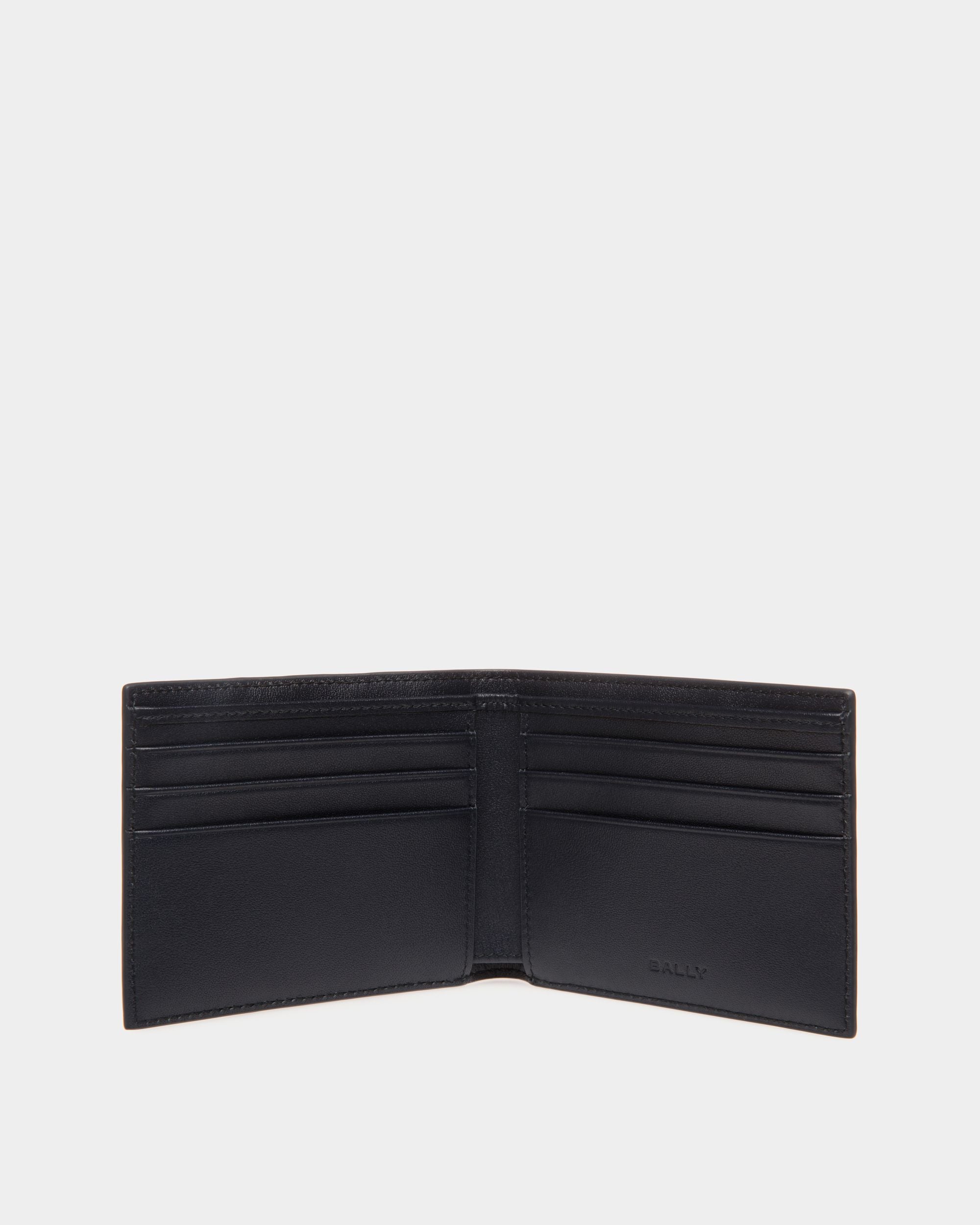 Mythos Bifold Wallet in Navy Blue Recycled Leather - Men's - Bally - 03