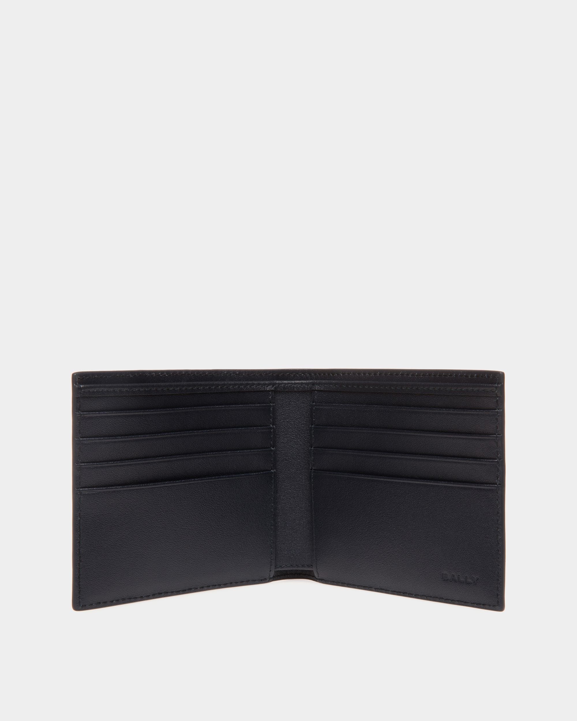 Mythos Bifold Wallet in Navy Blue Recycled Leather - Men's - Bally - 03