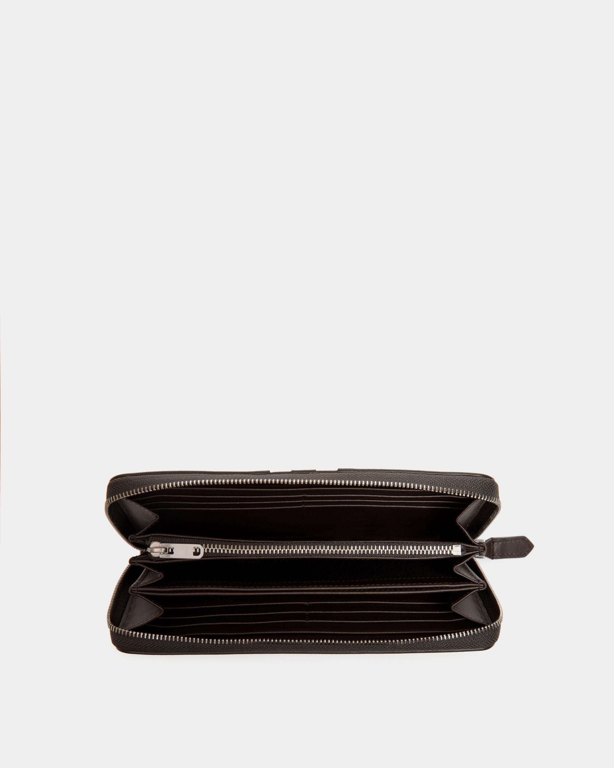 Mythos Zip Around Wallet in Ebano Recycled Leather - Men's - Bally - 03
