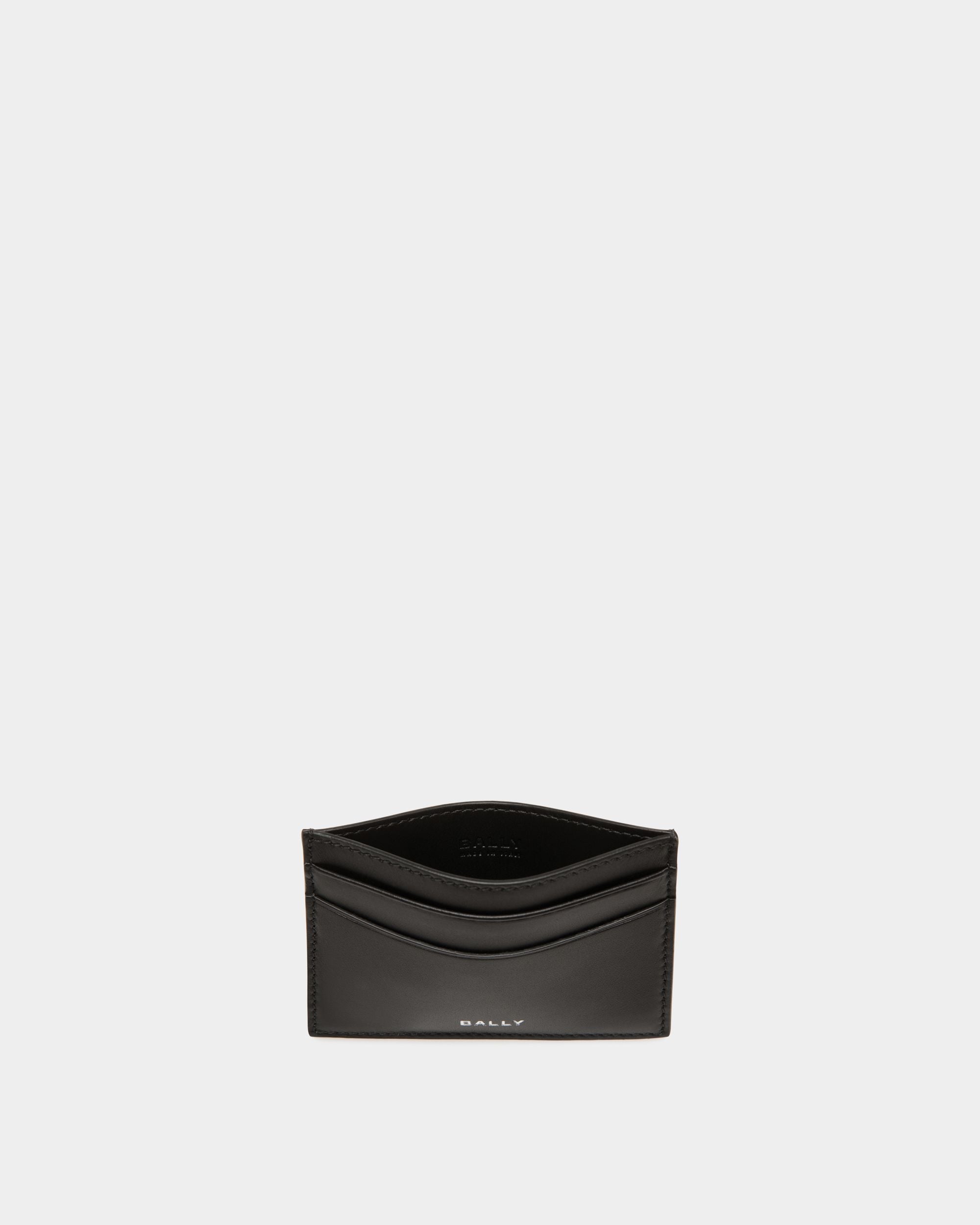 Deco Card Holder in Black Leather - Men's - Bally - 03