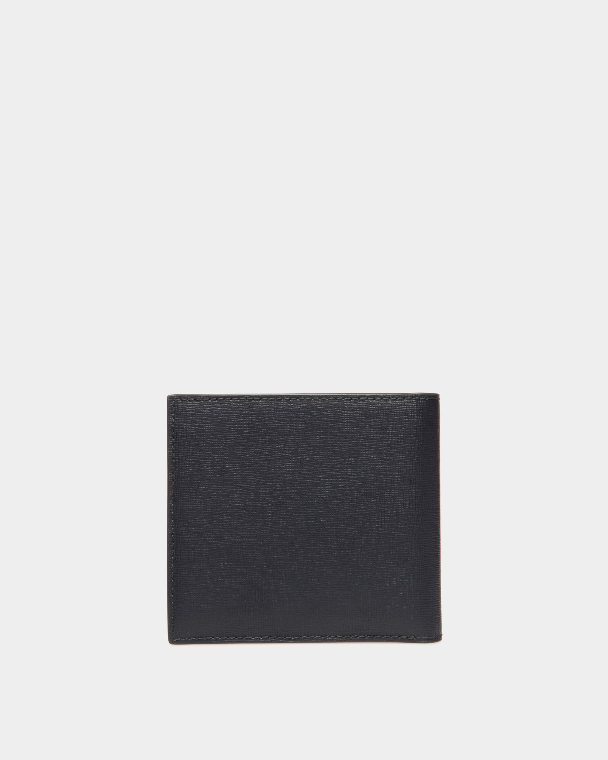 Mythos Bifold in Navy Blue Recycled Leather - Men's - Bally - 02