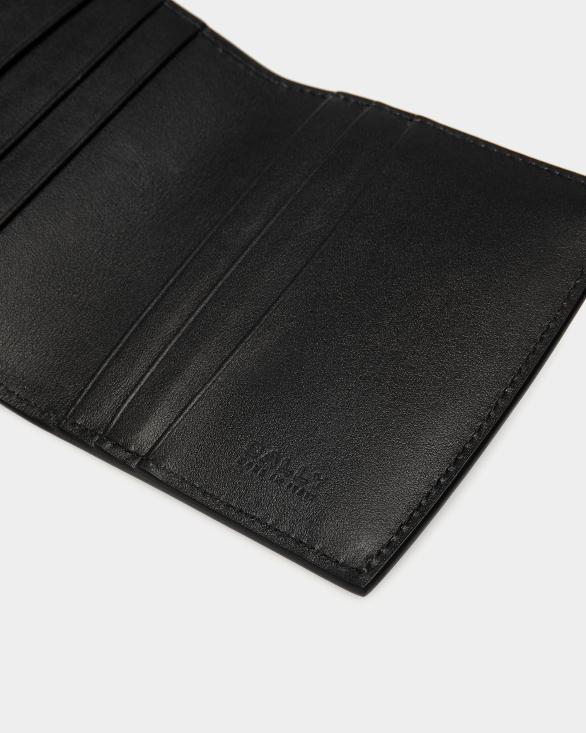 Deco Bifold Wallet in Black Leather - Men's - Bally - 05