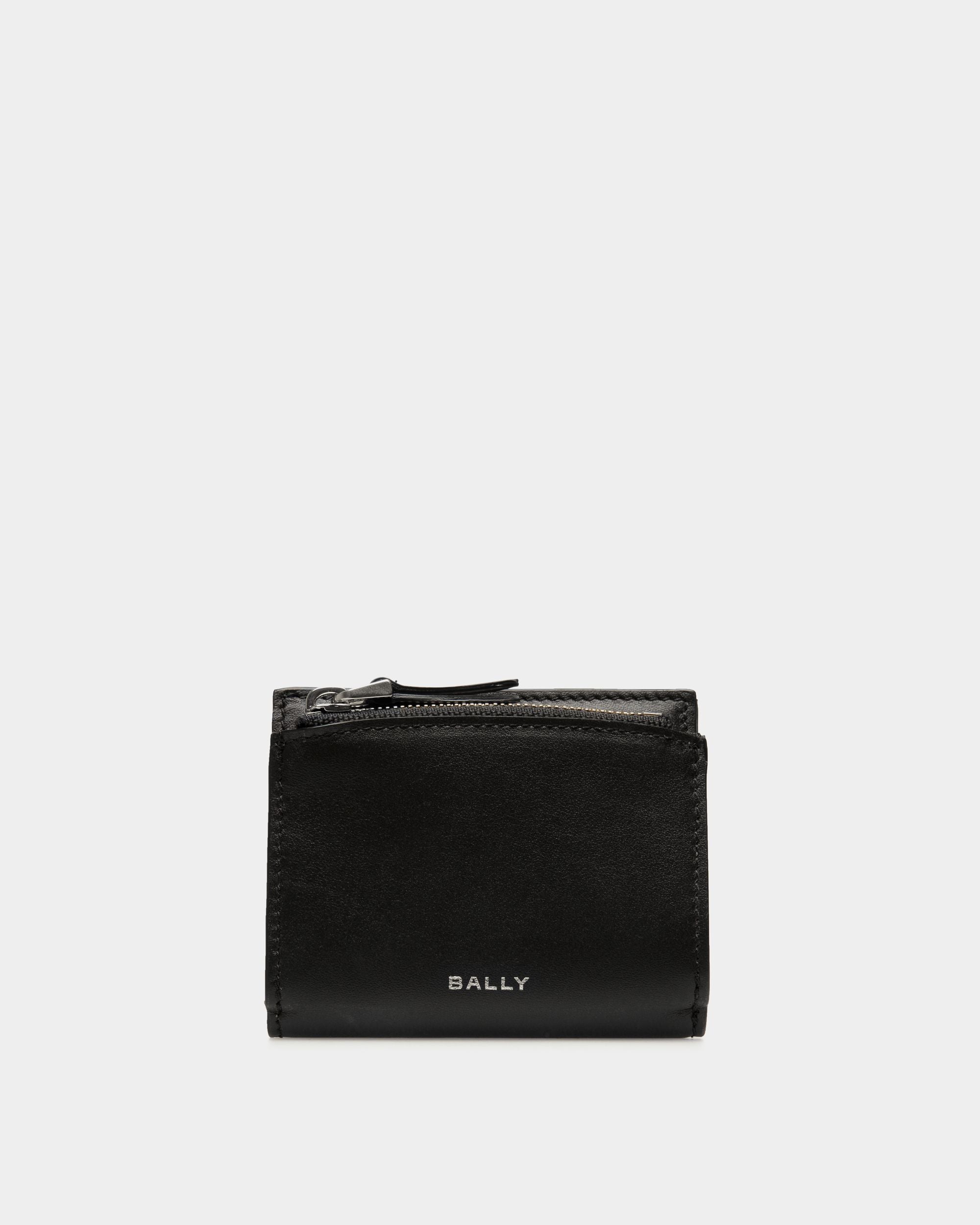 Deco Trifold Wallet in Black Leather - Men's - Bally - 01