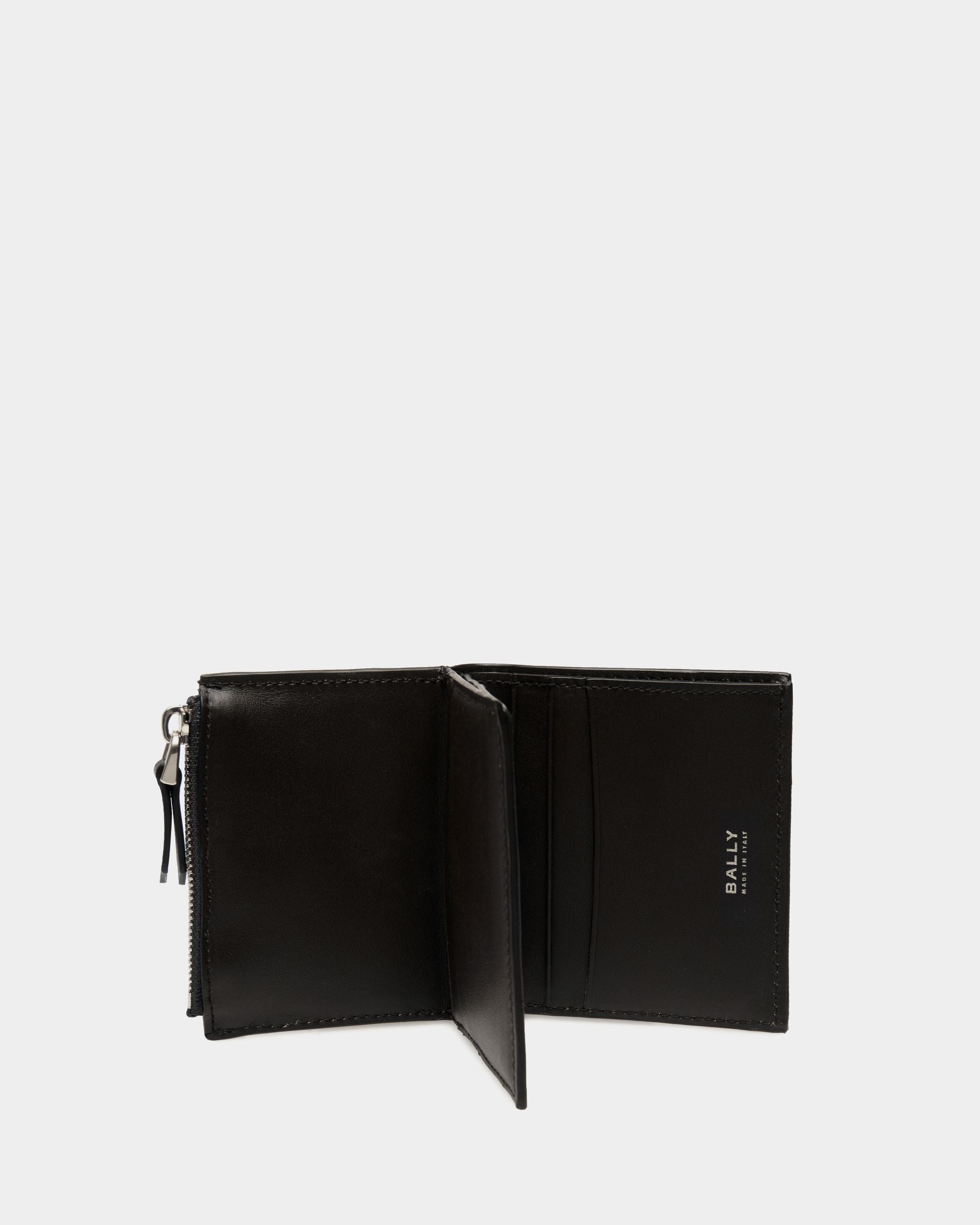 Deco Trifold Wallet in Black Leather - Men's - Bally - 03