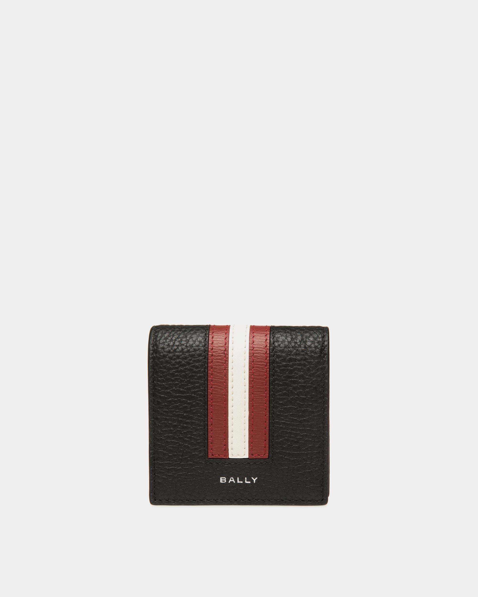 Ribbon Coin Case in Black Leather - Men's - Bally - 01