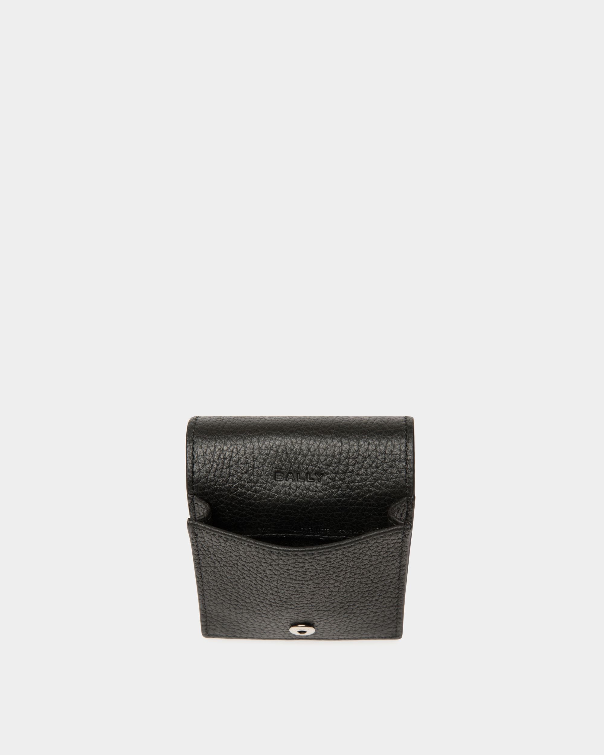 Ribbon Coin Case in Black Leather - Men's - Bally - 03