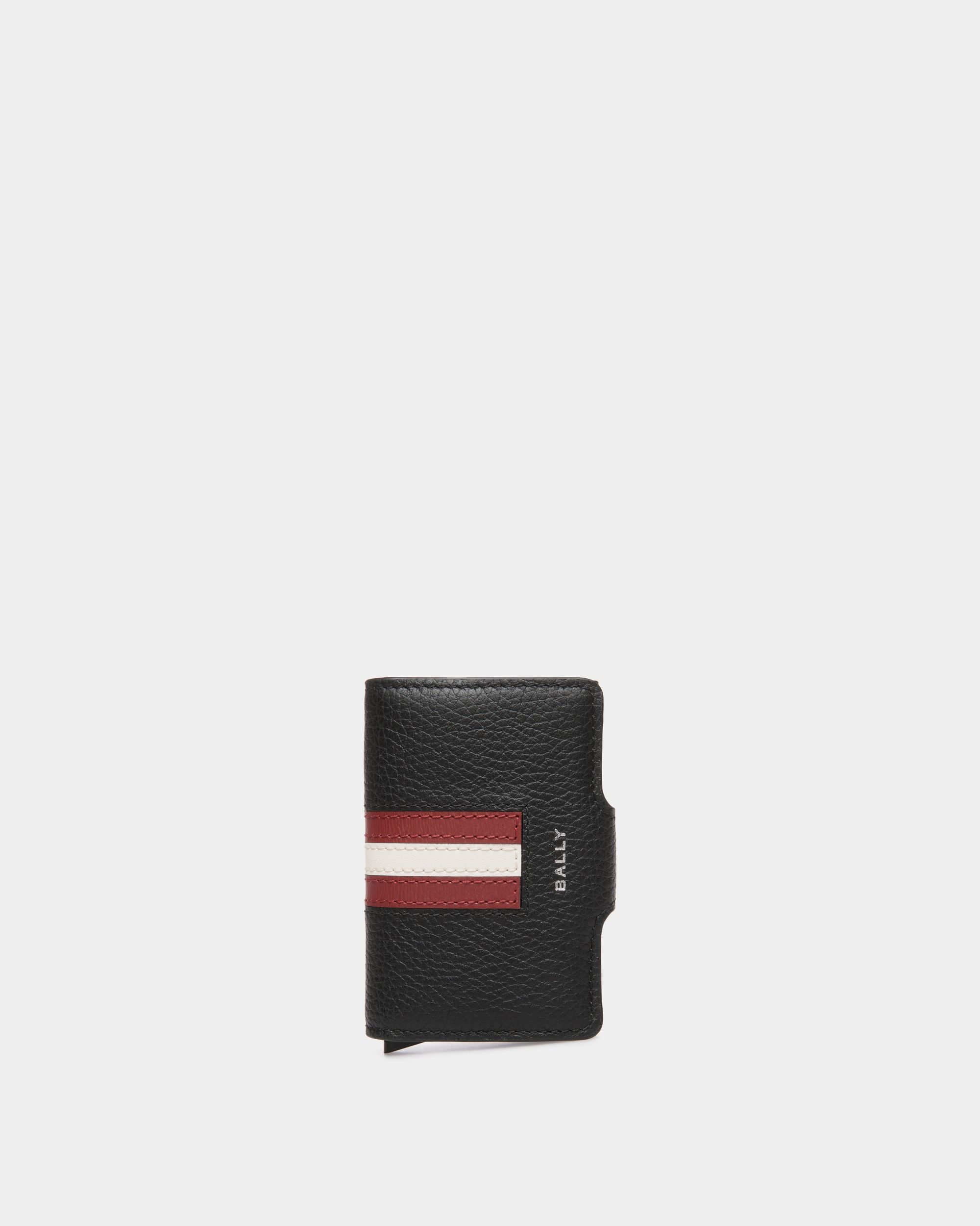 Ribbon Smart Wallet in Black Leather - Men's - Bally - 01