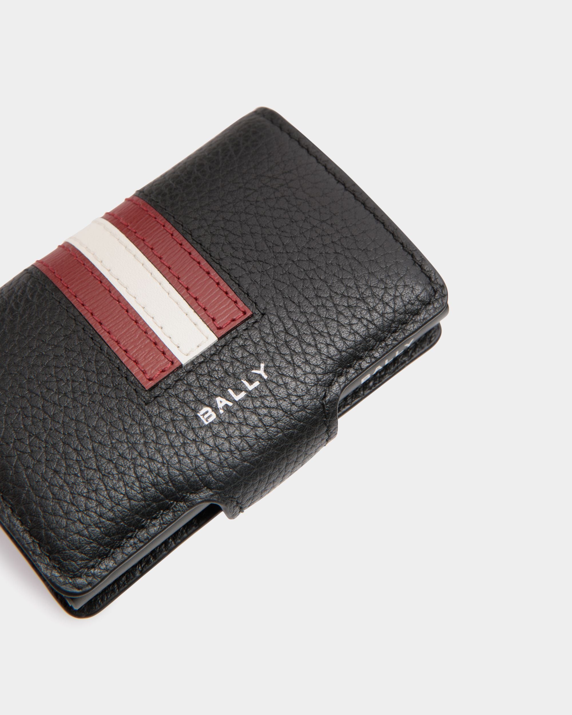 Ribbon Smart Wallet in Black Leather - Men's - Bally - 04