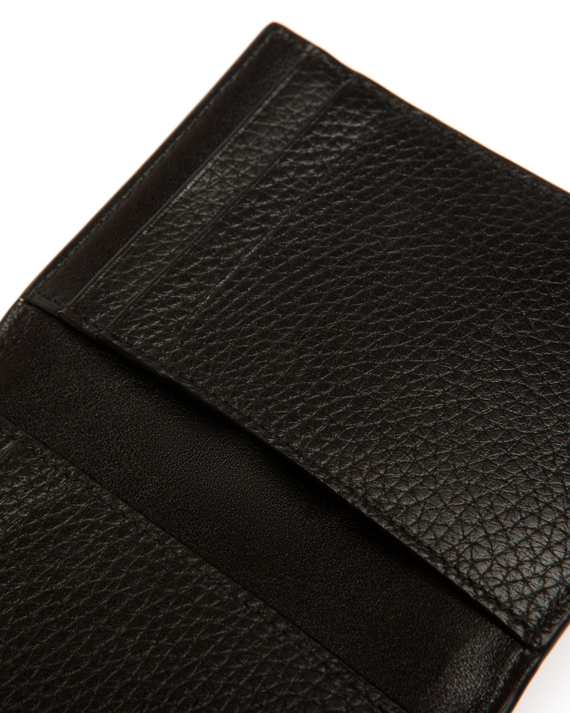Oeden Bifold Wallet in Black Leather - Men's - Bally - 04