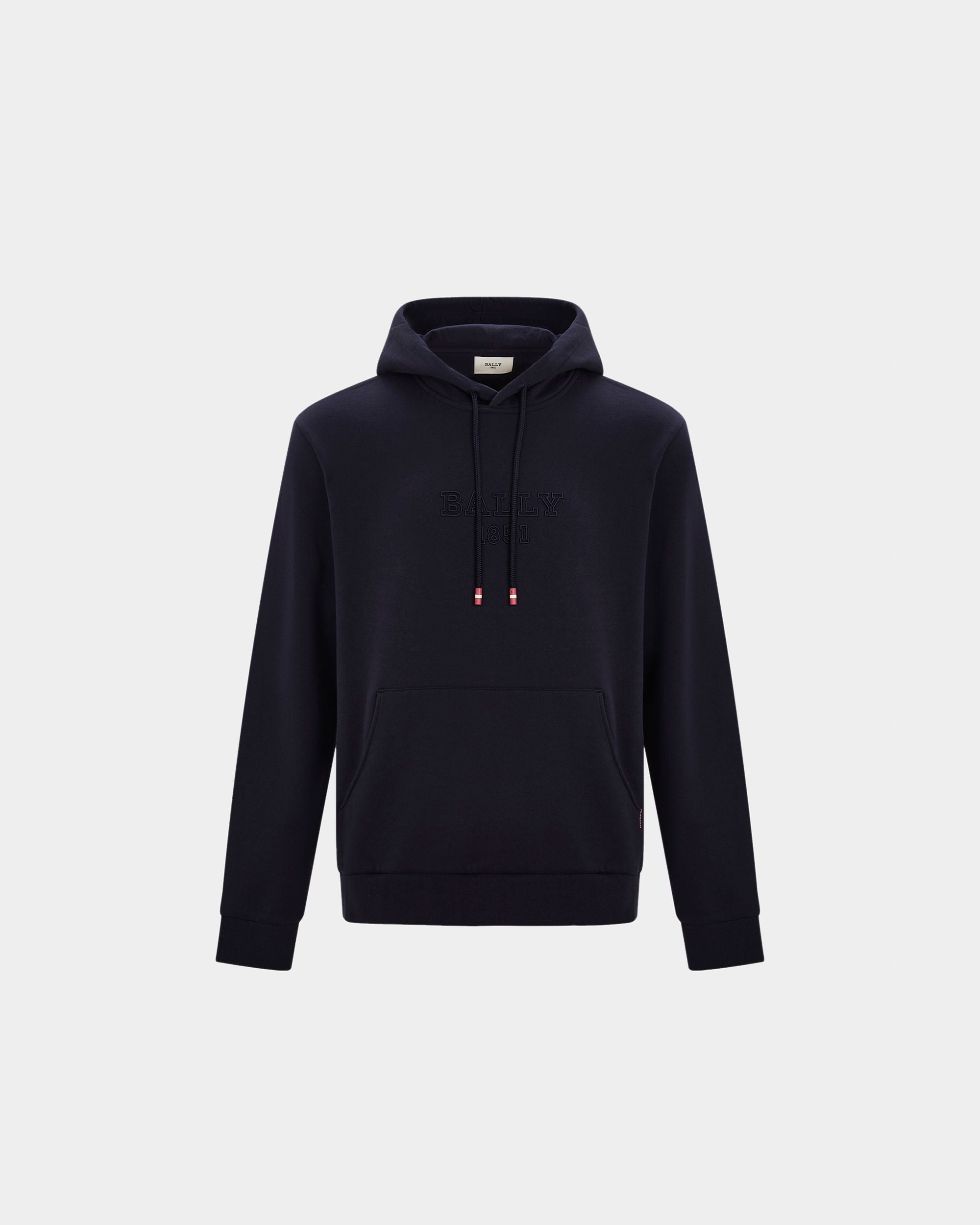 Men's Blue Hooded Sweatshirt - Men's - Bally - 01