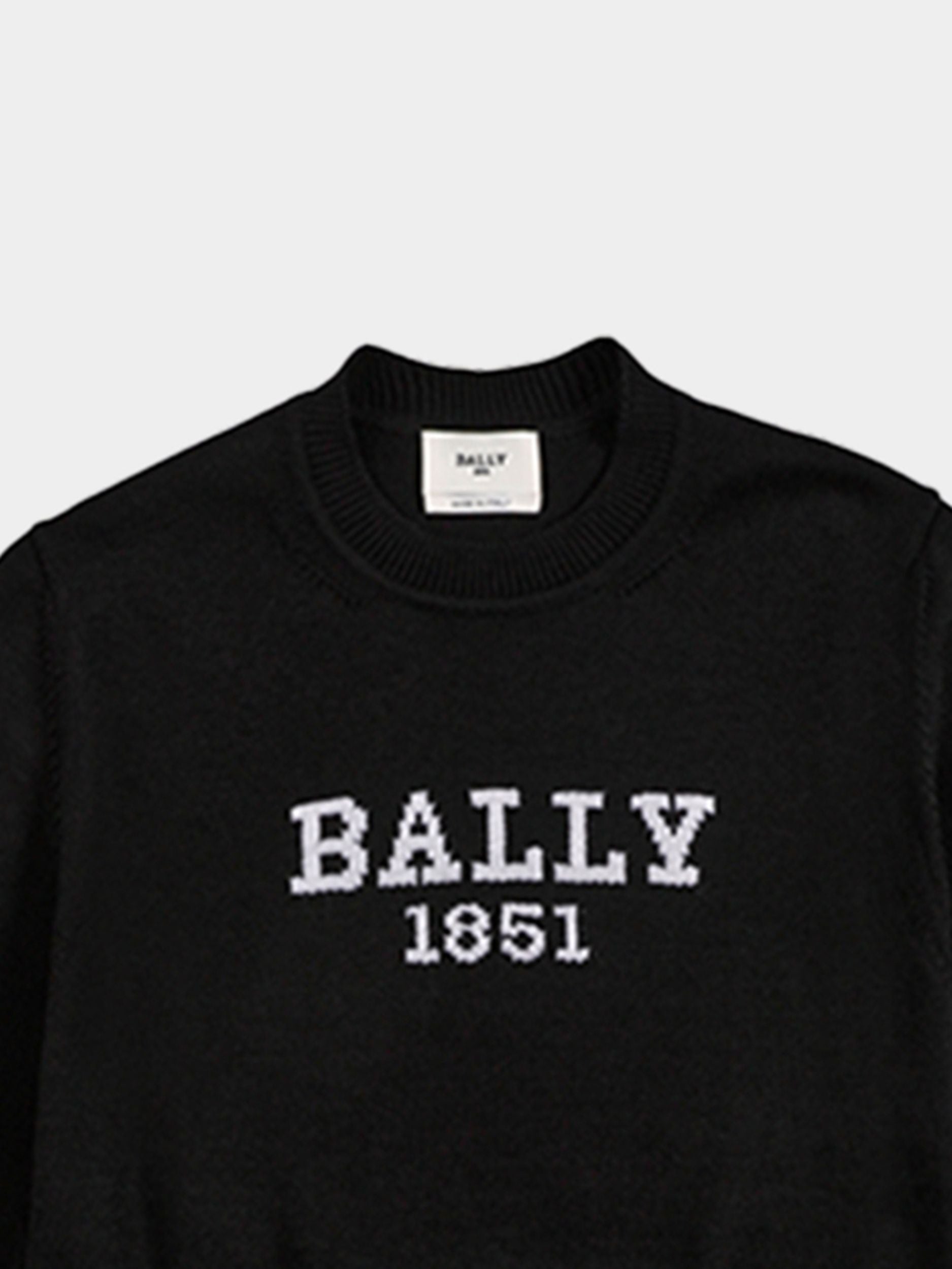 Sweater in Black Wool - Men's - Bally - 02