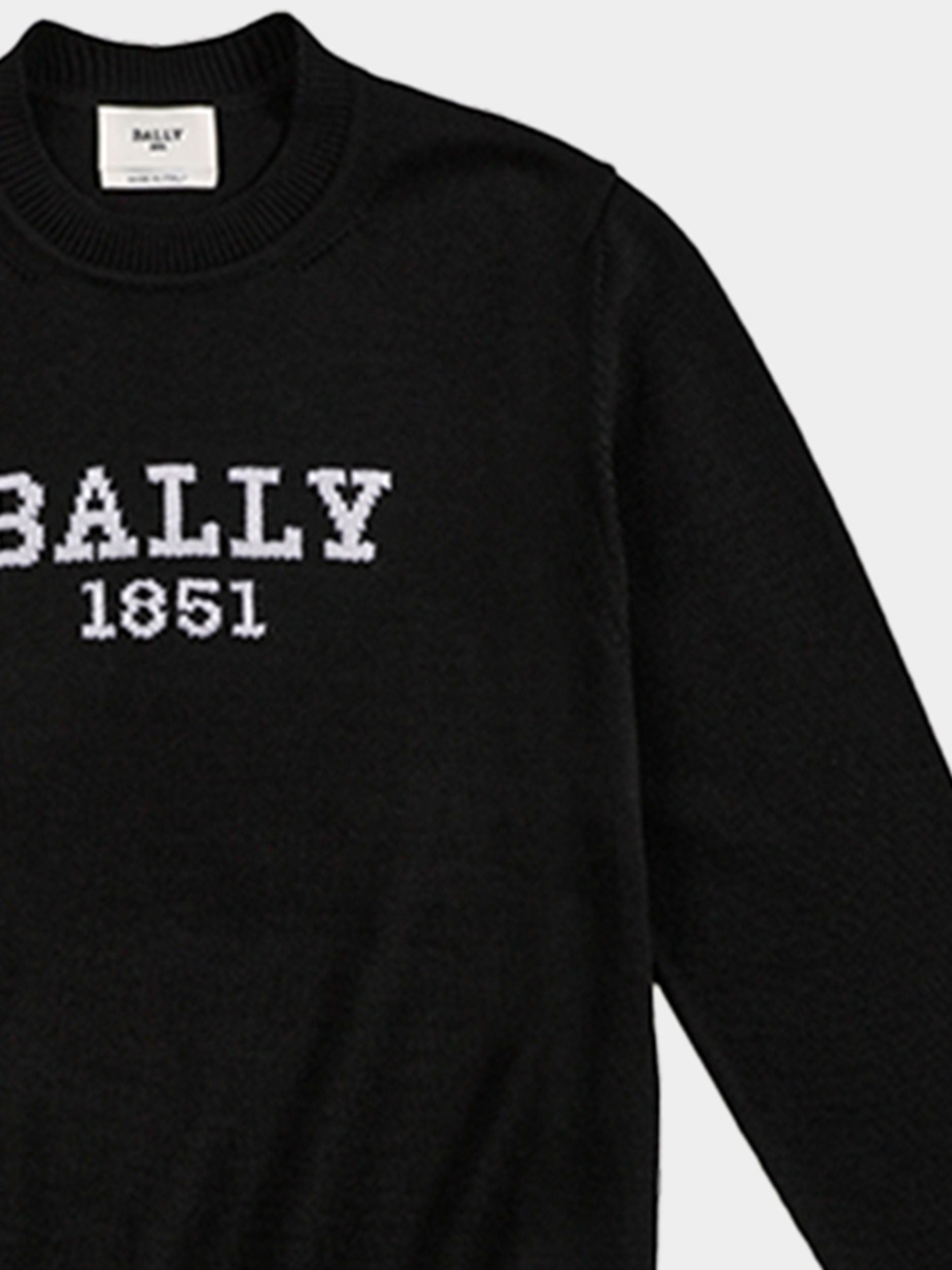 Sweater in Black Wool - Men's - Bally - 04