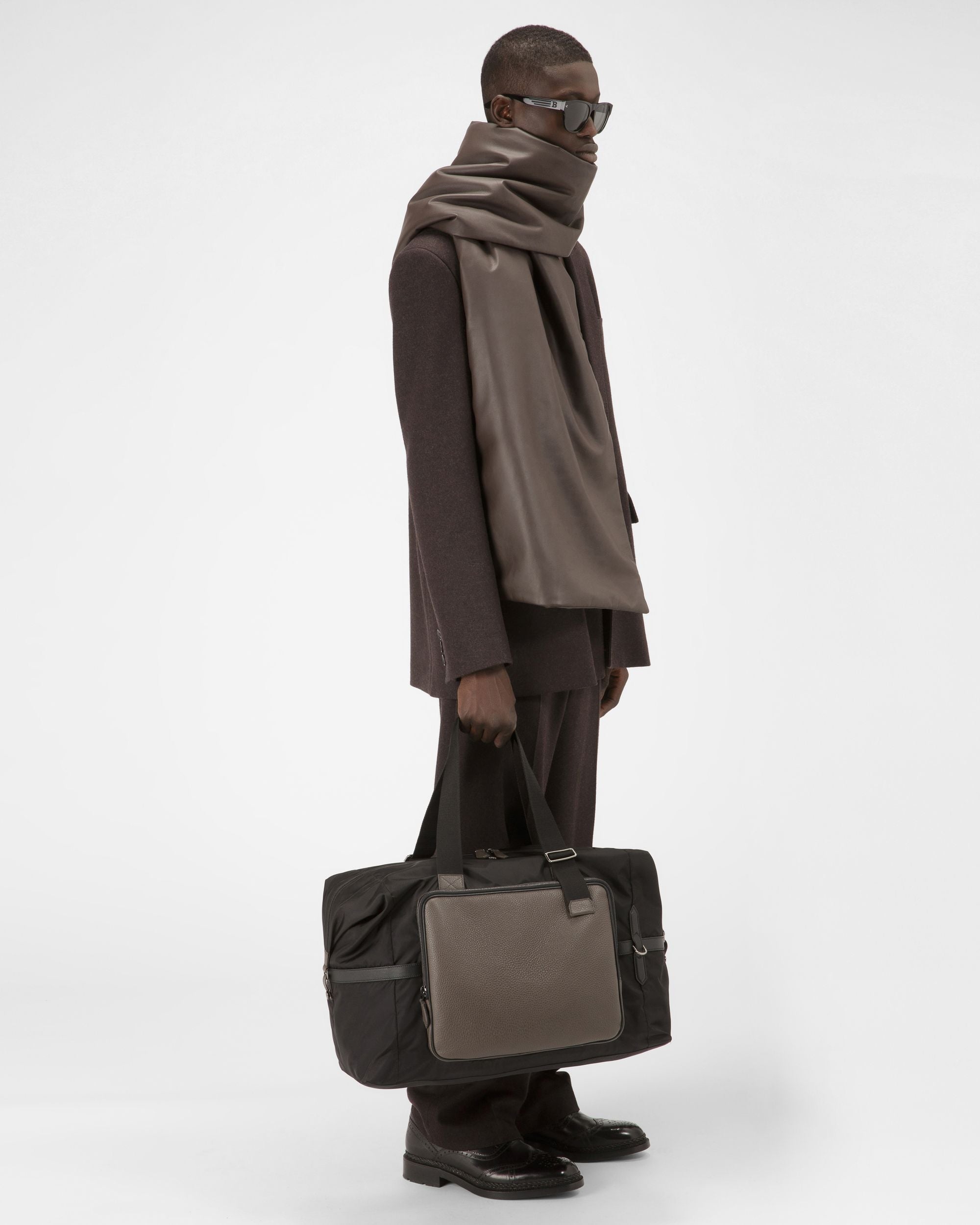 Wool Jacket In Ebony Brown - Men's - Bally - 05