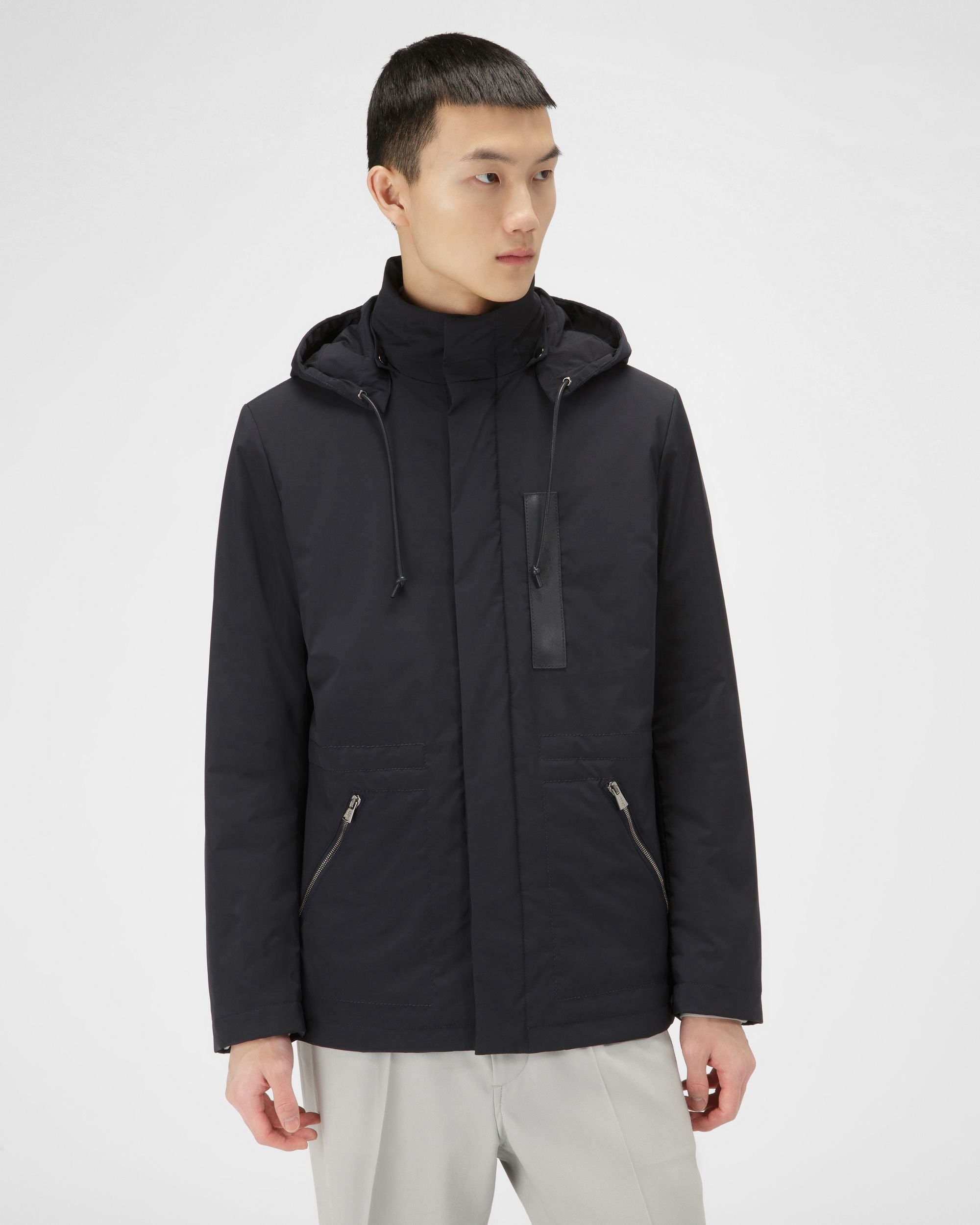 Polyester Coat In Navy - Men's - Bally - 01