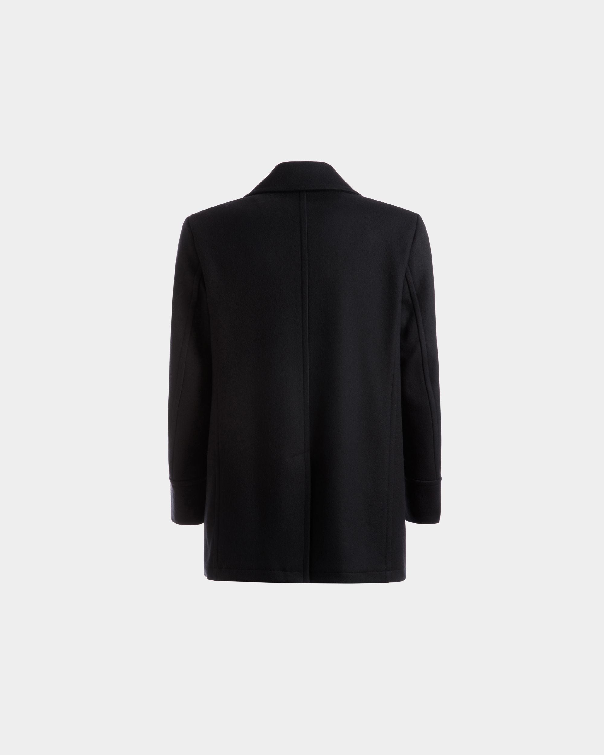 Double Breasted Coat In Navy Wool Mix - Men's - Bally - 07