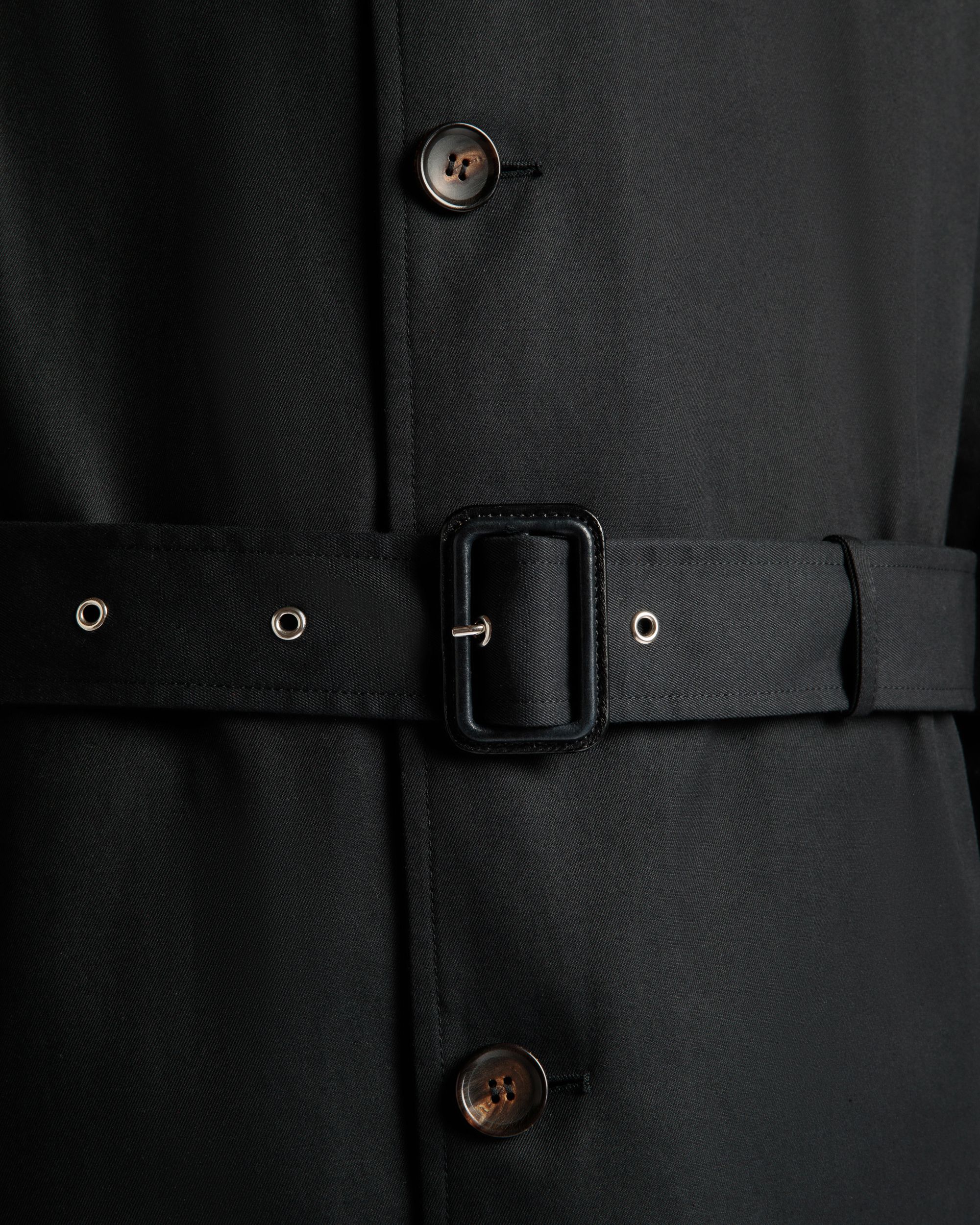 Trench Coat in Navy Blue Mix Cotton - Men's - Bally - 04