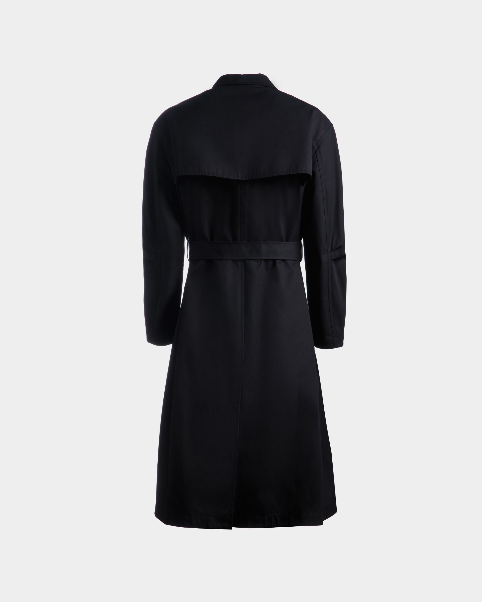 Trench Coat in Navy Blue Mix Cotton - Men's - Bally - 07