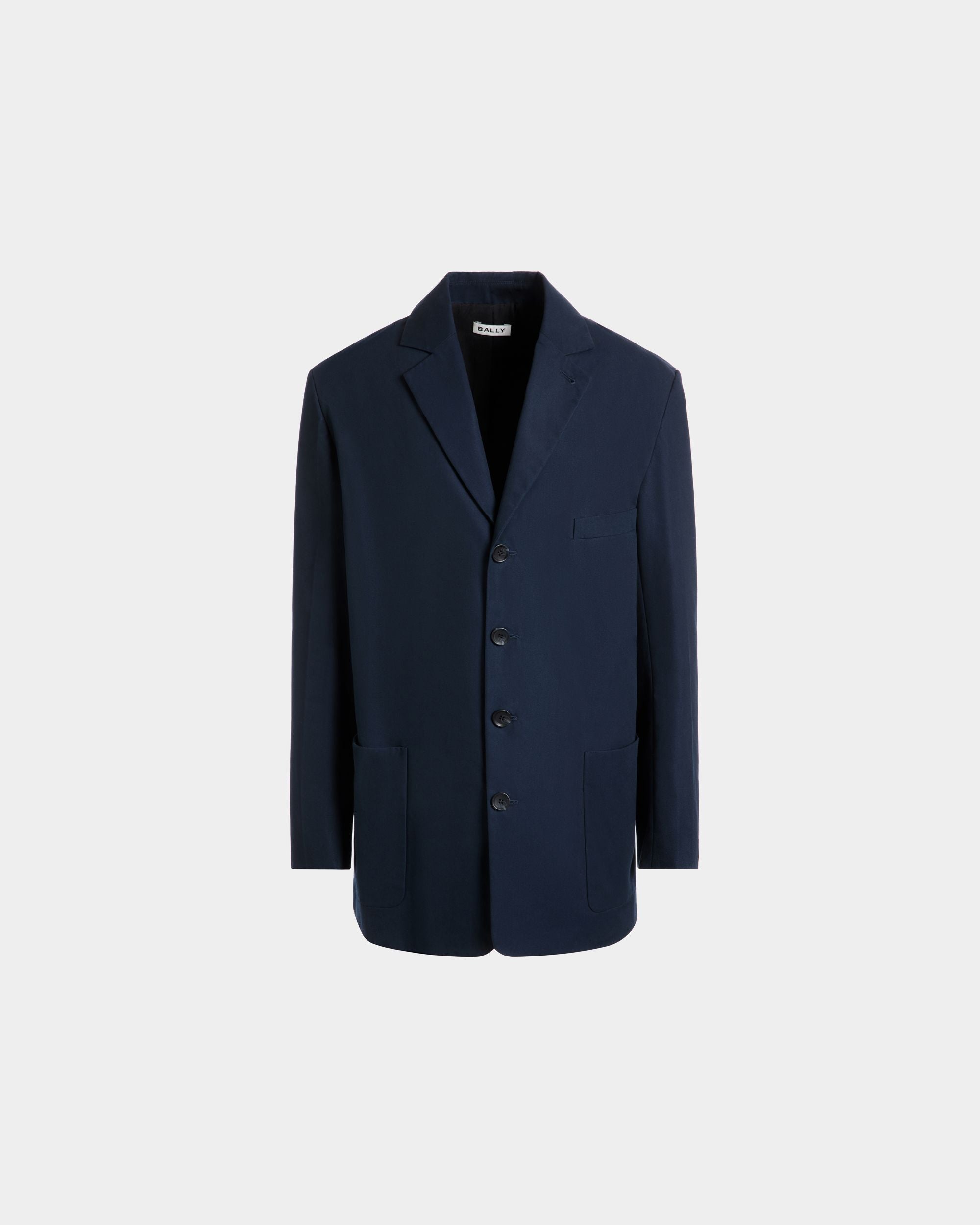 Blazer in Navy Blue Cotton Blend - Men's - Bally - 01