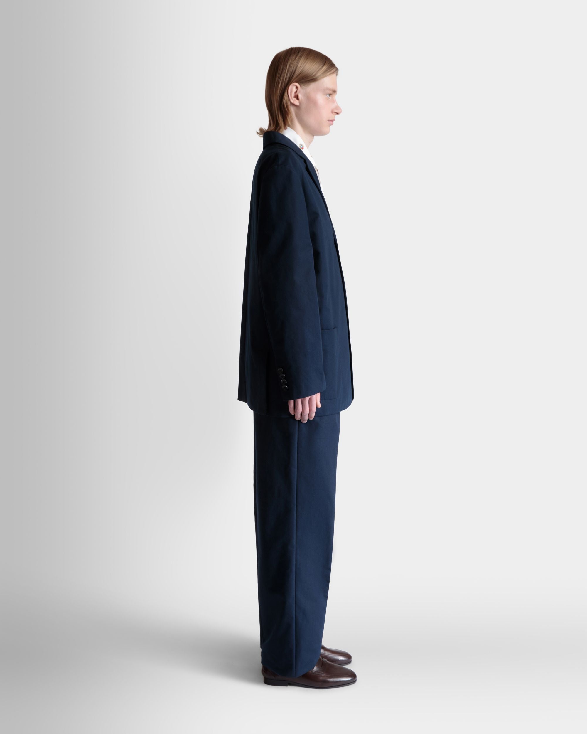 Blazer in Navy Blue Cotton Blend - Men's - Bally - 05