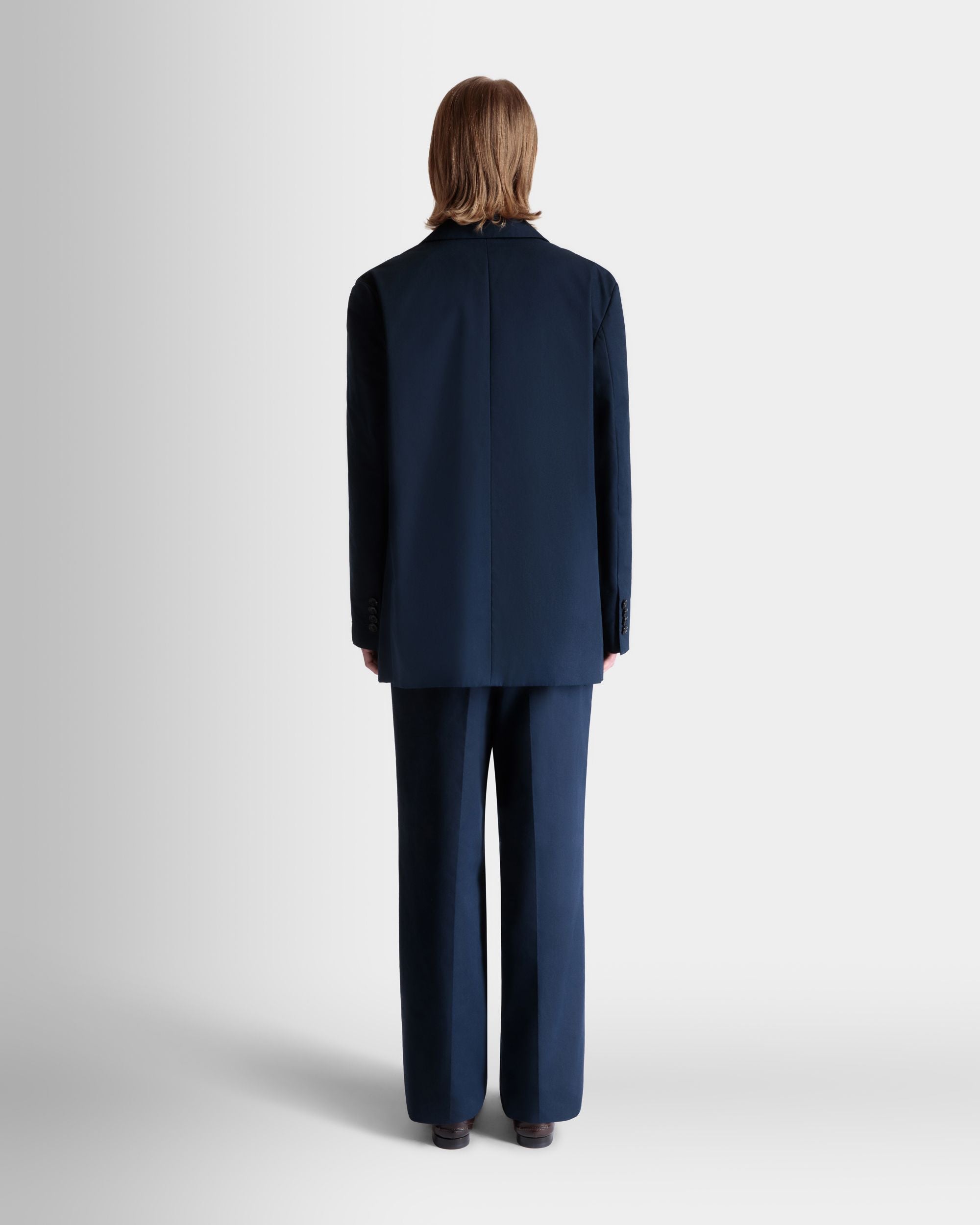 Blazer in Navy Blue Cotton Blend - Men's - Bally - 06
